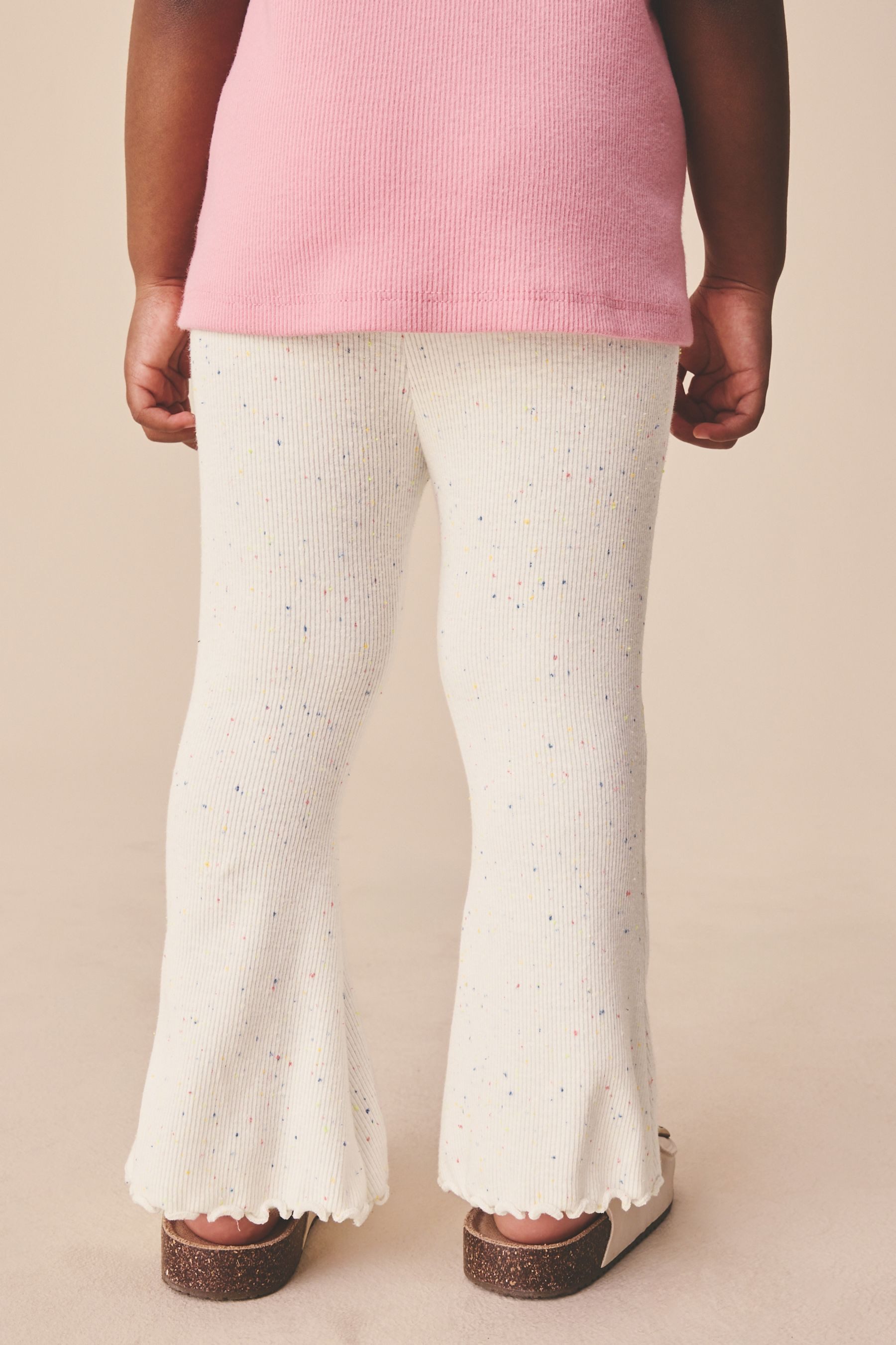 Next Leggings Gerippte Leggings mit Schlag (1-tlg)