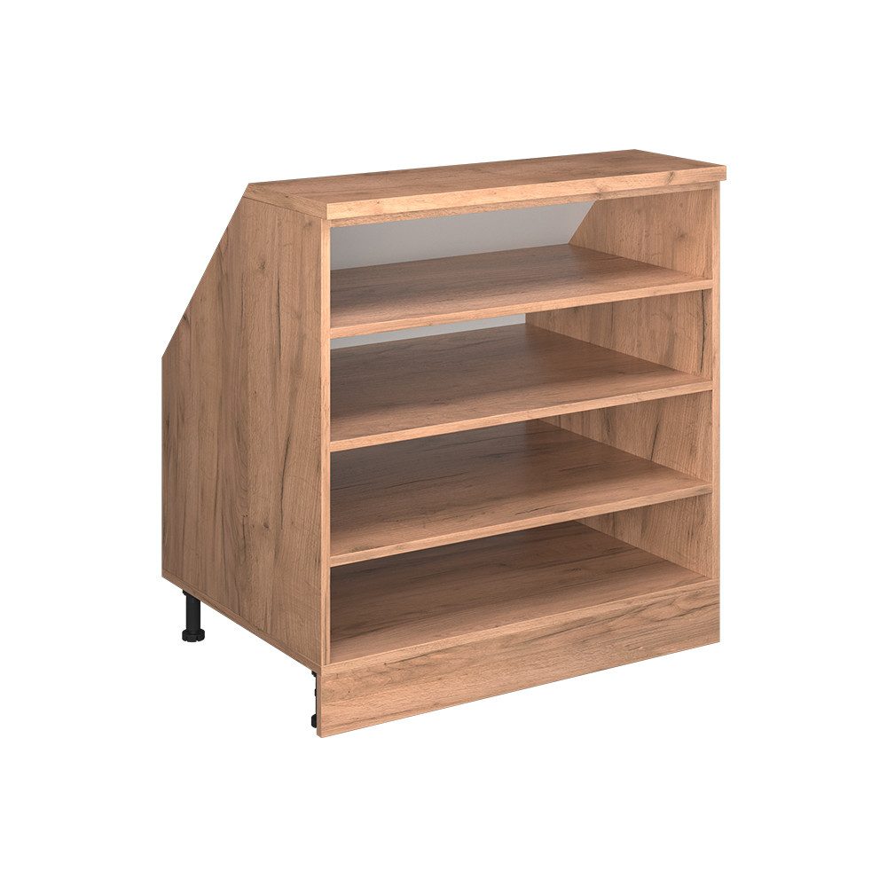 Vicco Kommode Rion, Goldkraft Eiche, 80 x 81.8 cm mit 4 Fächern, Schrankkorpus 6... (1 St)
