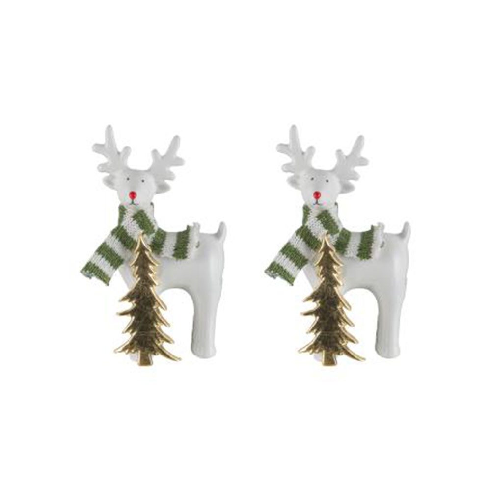 Creativ home Weihnachtsfigur Hirsch (2 St), mit Schal