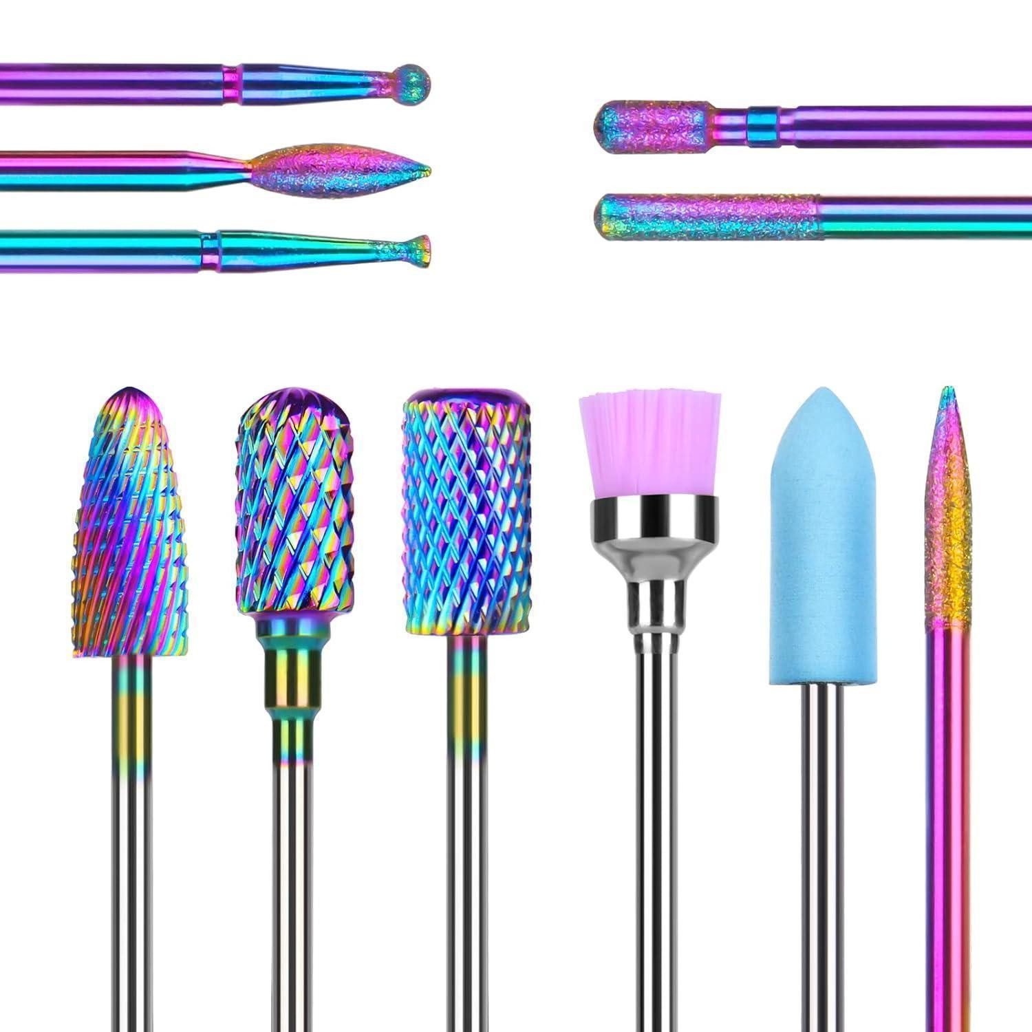 LuxusKollektion Bit-Set Elektrische Nagelfräser Bits Set Wolframcarbid 11-teilig Maniküre