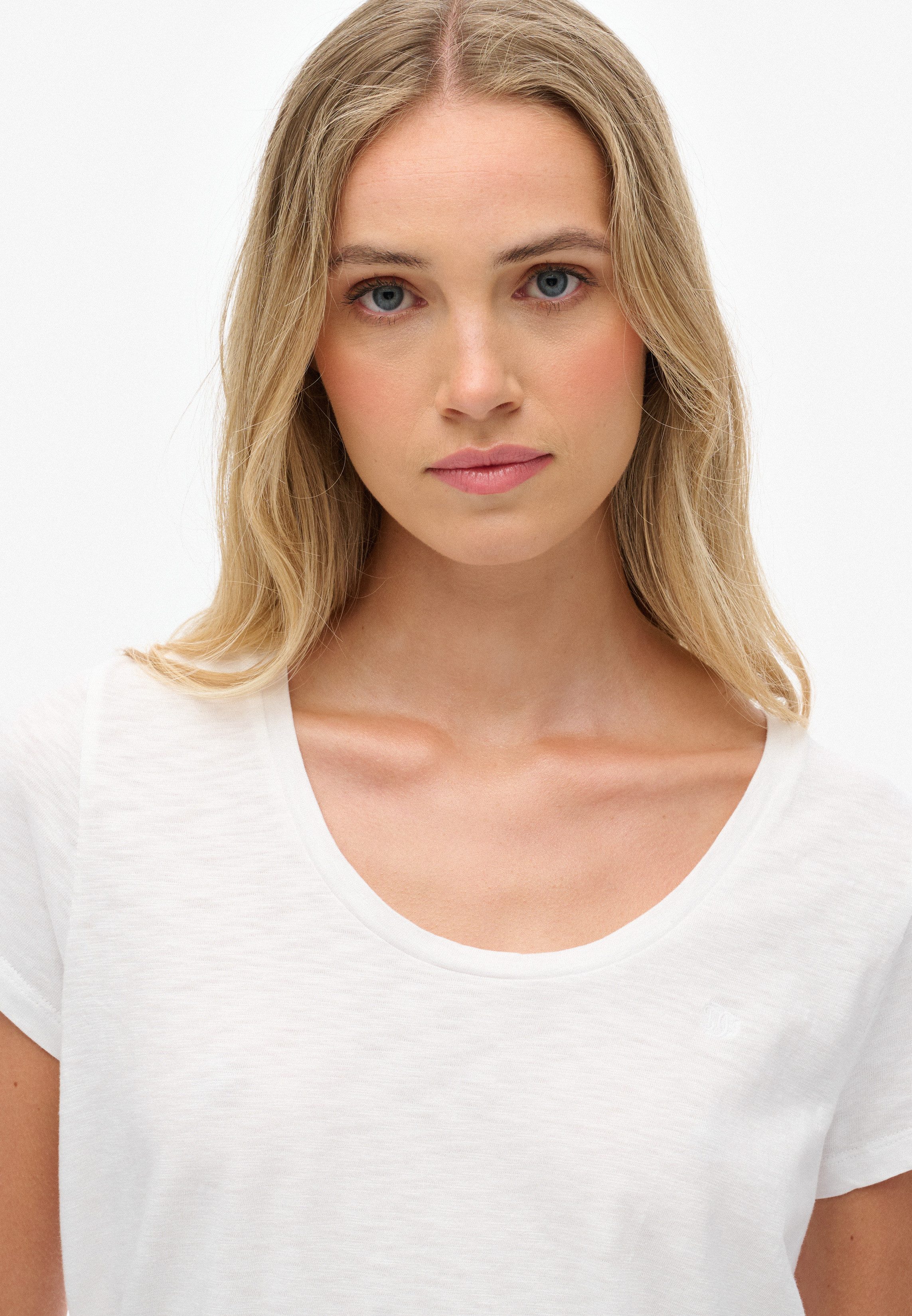 Superdry T-Shirt STUDIOS SCOOP NECK TEE Baumwollmischung, regular fit – Bild 4 von 5
