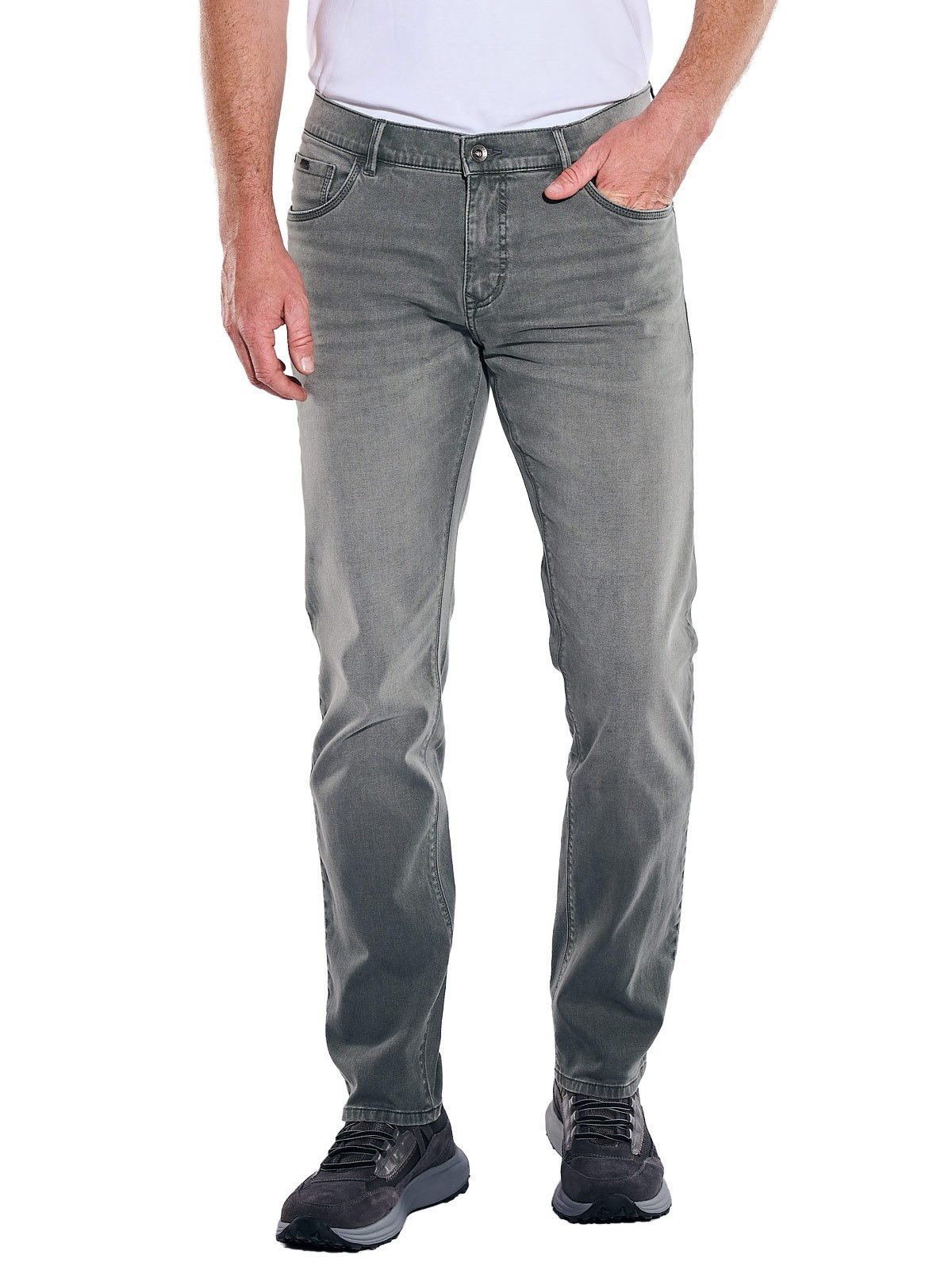 Engbers Stretch-Jeans Herren Jeans 5-Pocket Superstretch, Oliv