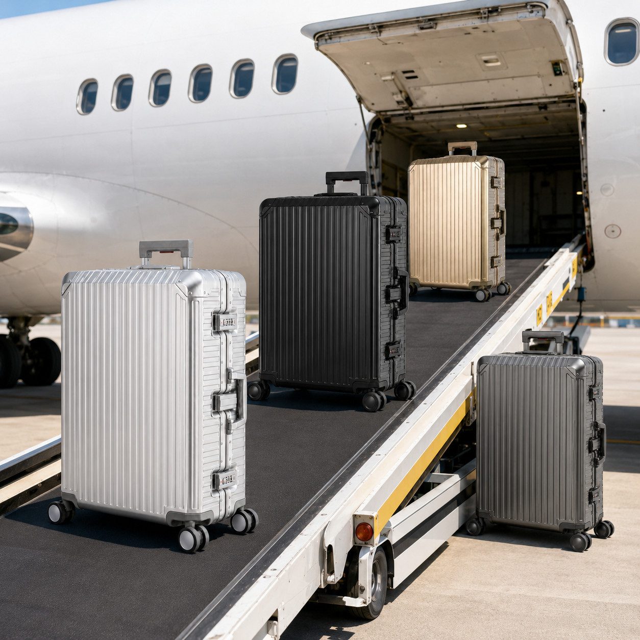 Travelhouse Koffer 100% Aluminium TOKYO XL - verschiedene Farben, 4 Rollen, mit stabilem Aluminium-Gehäuse und verstärkten Ecken
