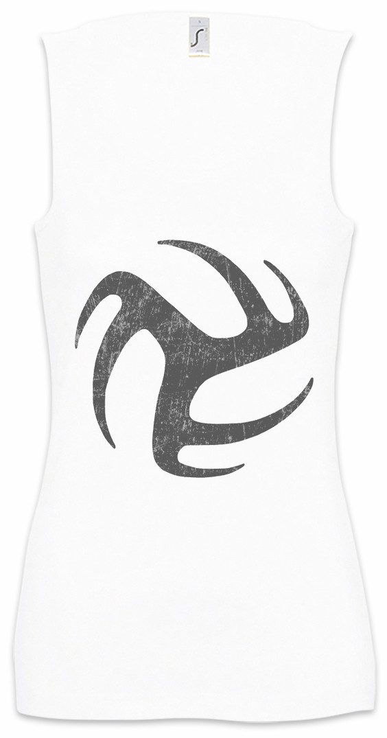 Urban Backwoods Tanktop Volleyball Ornament Ärmelloses Damen T-Shirt Player Passion Love Ball Beach Sport Addiction Verein