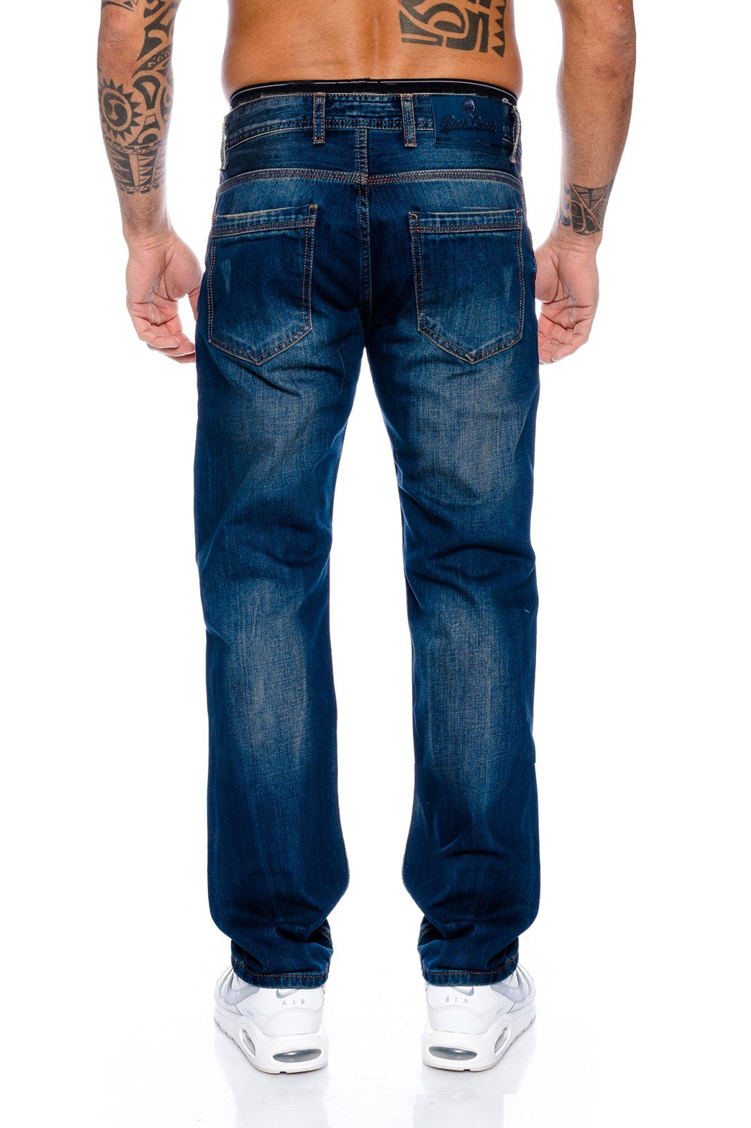 Rock Creek Regular-fit-Jeans Herren Jeans Stonewashed Blau RC-2102
