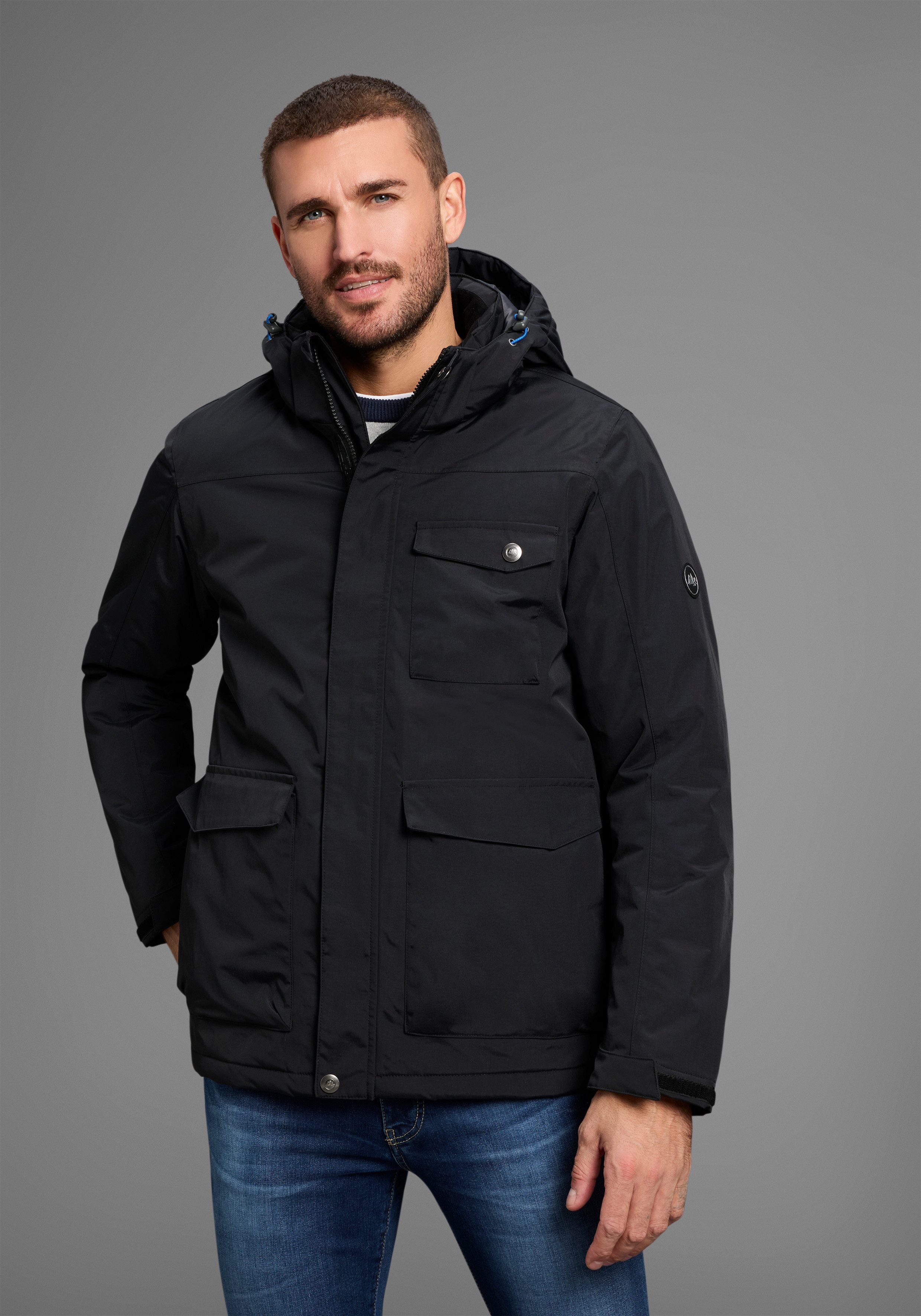 Polarino Funktionsjacke mit Kapuze Wassersäule 3000 mm, verschweißte Nähte günstig online kaufen