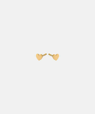 Pernille Corydon Paar Ohrstecker Damen Gold - Mini Heart Ohrringe vergoldet in Herzform 0,4 cm, Silber 925 18 Karat Vergoldet