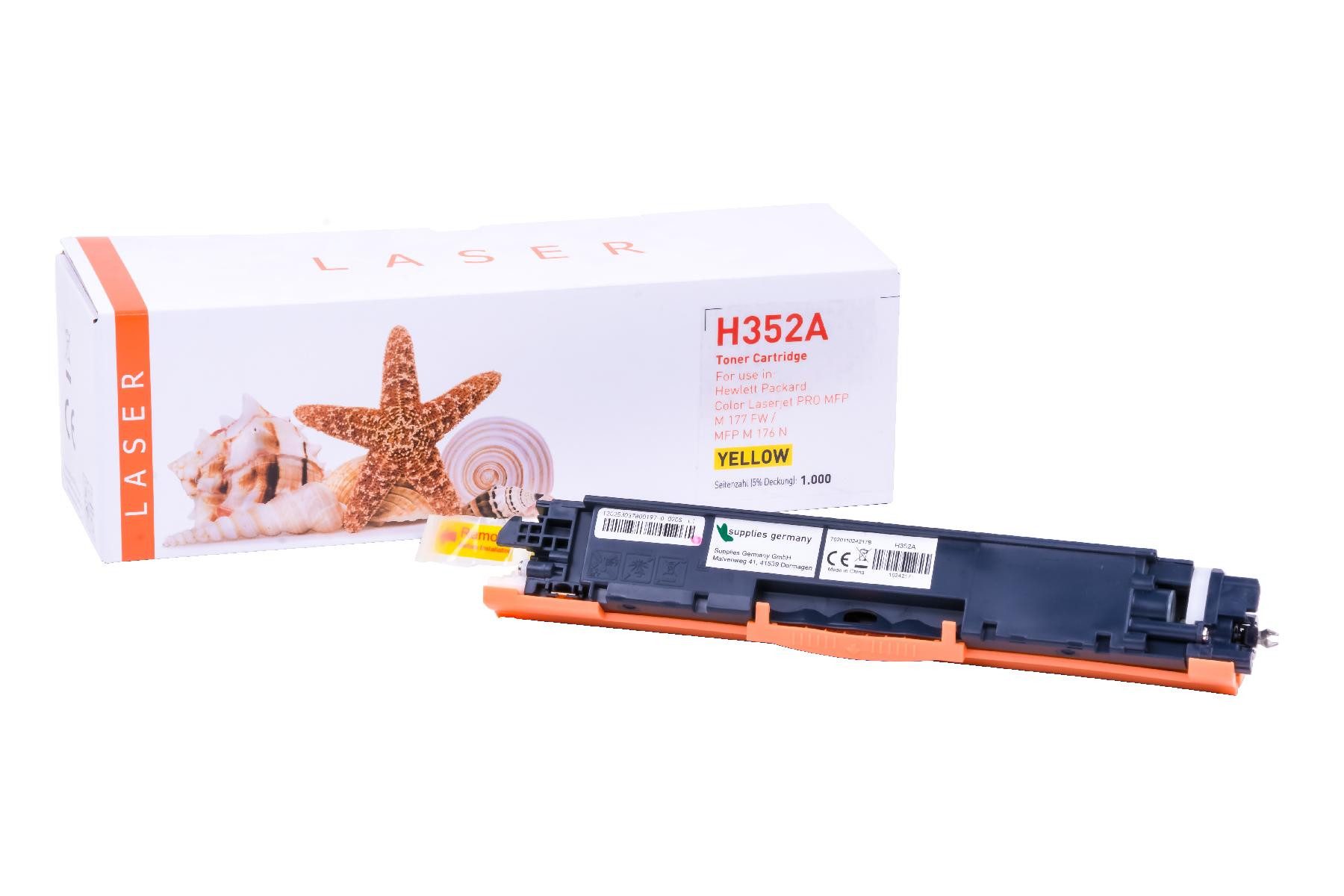 Supplies Germany Tonerkartusche 1.000 Seiten, (1-St), Toner-Kit gelb gelb 1000 Seiten