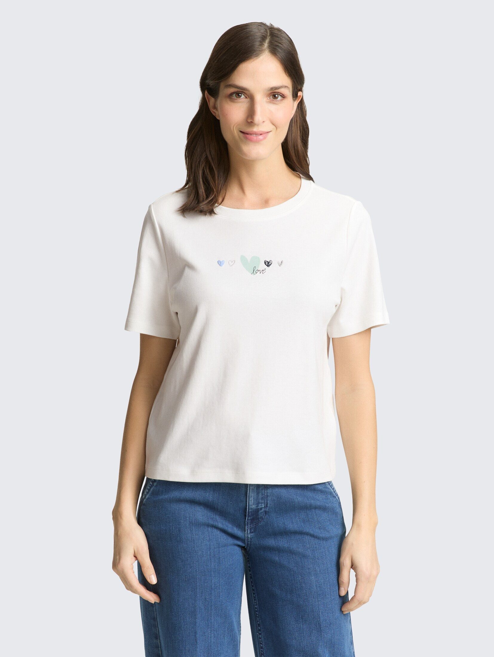 TOM TAILOR T-Shirt T-Shirt T-Shirt aus Baumwolle günstig online kaufen