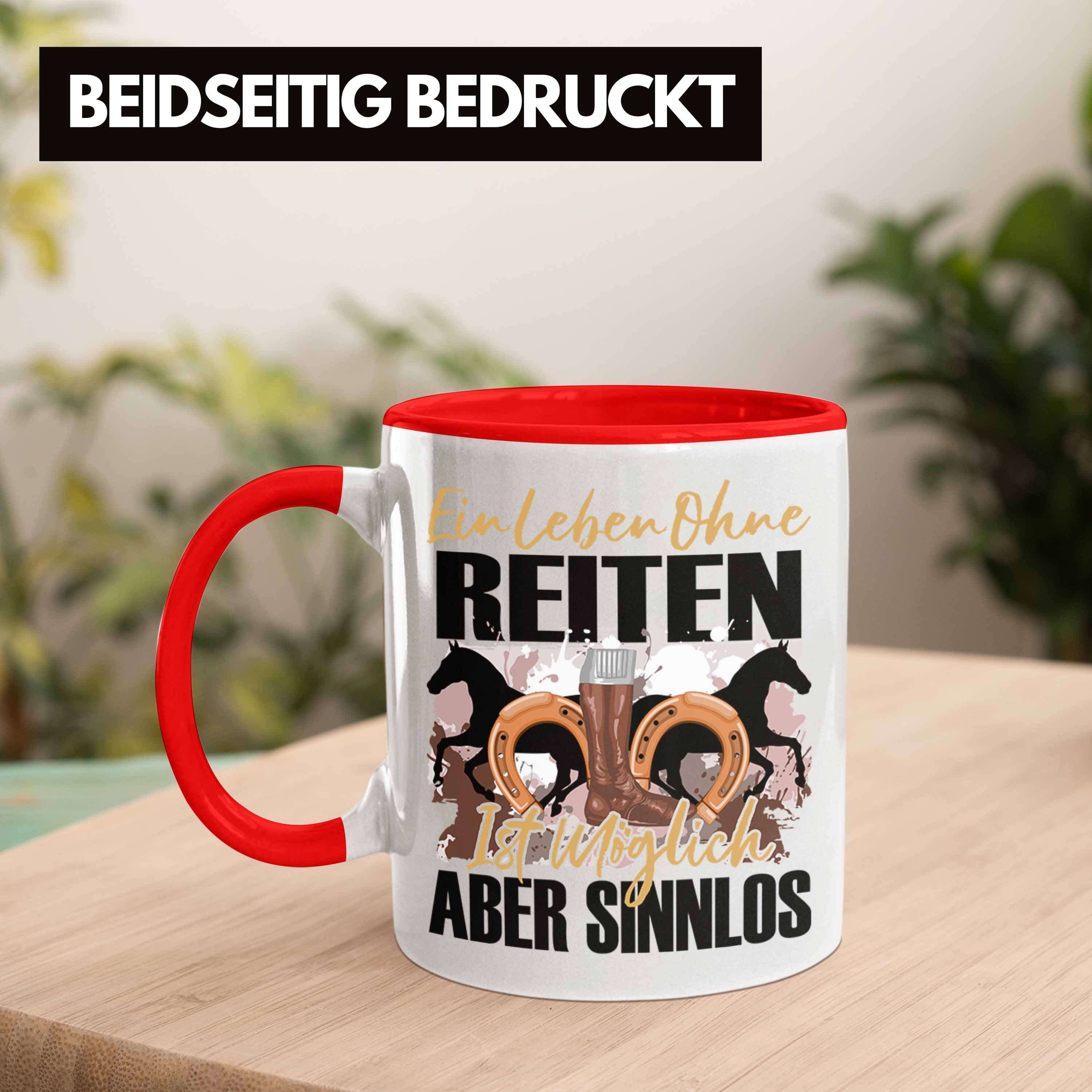 Pferde Tasse Geschenkide Spruch Mädchen Tasse Rot Reiterin Geschenk - Trendation Trendation