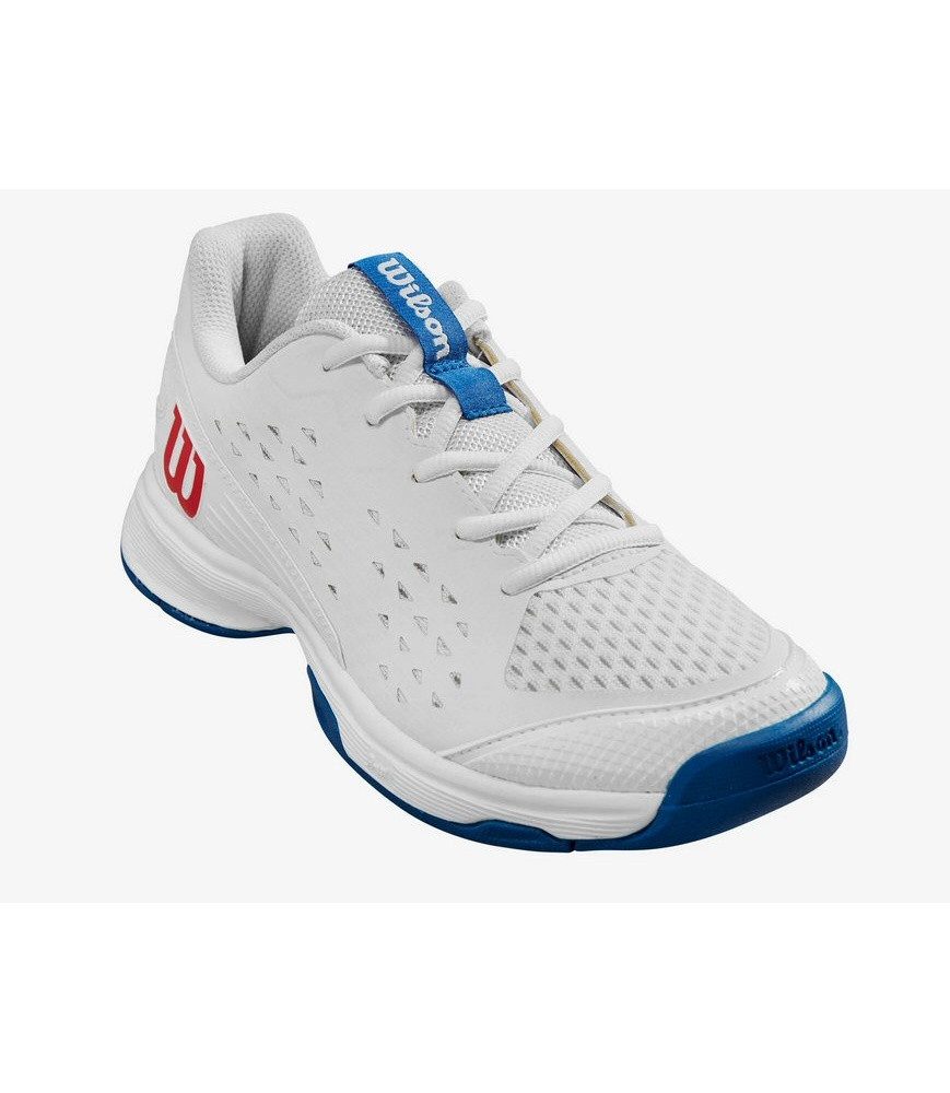 Wilson Rush Pro L Allcourt 2024 weiss/blau Kinder Tennisschuh