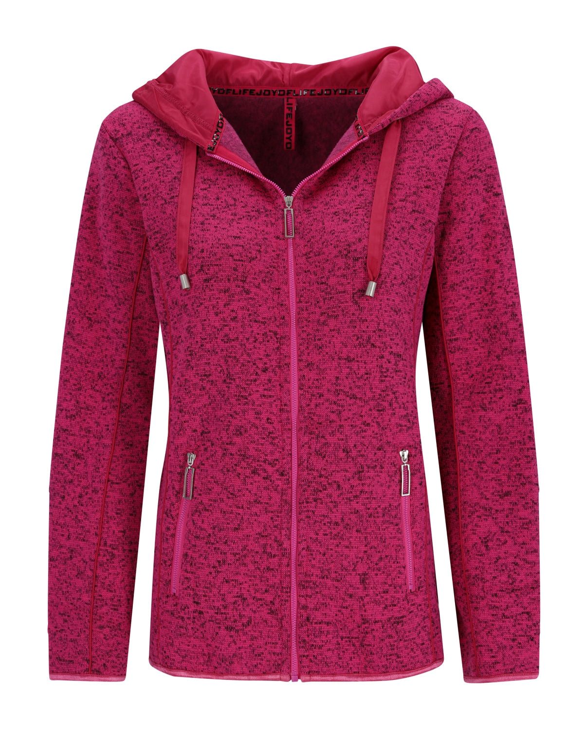 Hajo Strickfleecejacke Strickfleece Jacke mit Kapuze günstig online kaufen