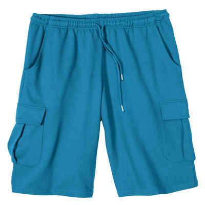 redfield Sweatbermudas Große Größen Cargo-Sweatbermuda azurblau Redfield