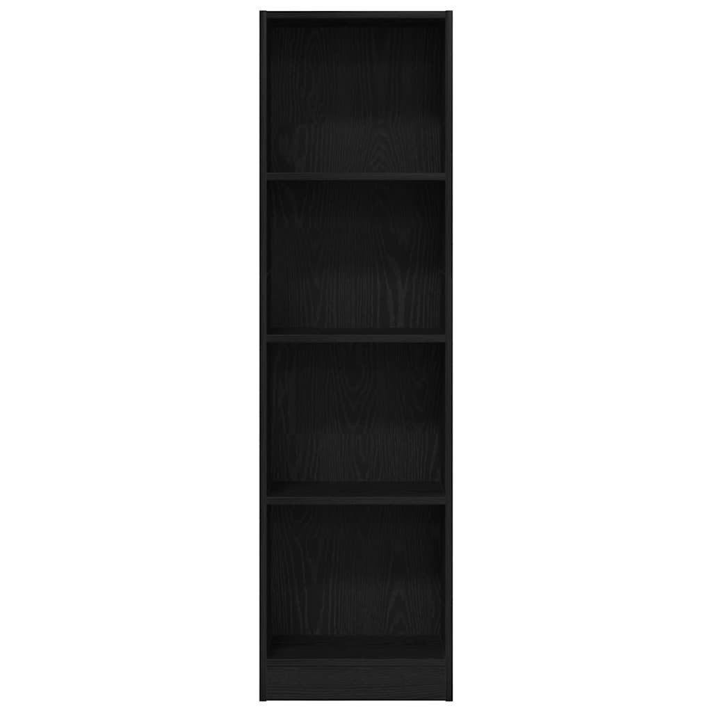 vidaXL Bücherregal Bücherregal Schwarz Eichen-Optik 40x24x143 cm Holzwerkstoff, 1-tlg. – Bild 5 von 5