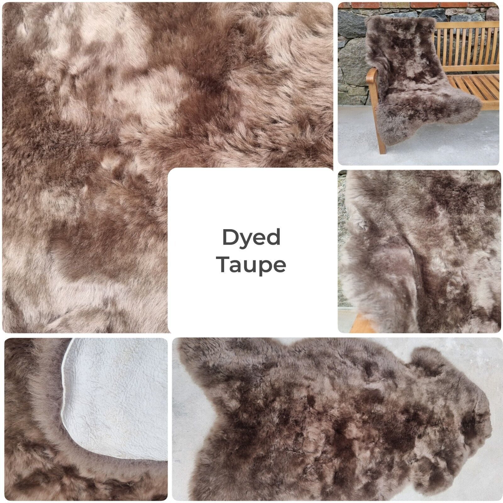 Provellus Fellteppich Merino Lammfell Teppich – Geschorenes Schaffell Natur & Weich, 30x30cm rund