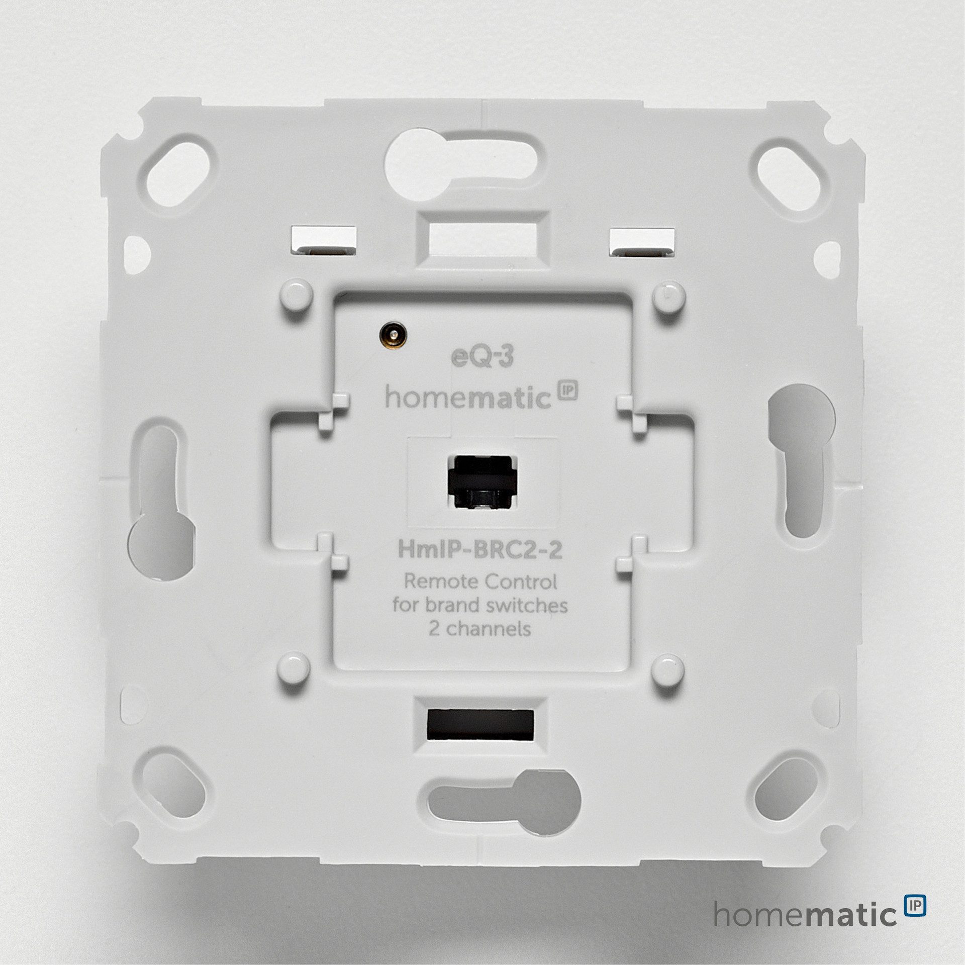 Homematic IP Wandtaster für Markenschalter – 2-fach BRC2-2 Wandtaster