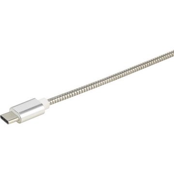 Renkforce USB 2 Anschlusskabel A/USB-C™ 0.5 m USB-Kabel, (0.50 cm), Kabelmantel aus rostfreiem Stahl