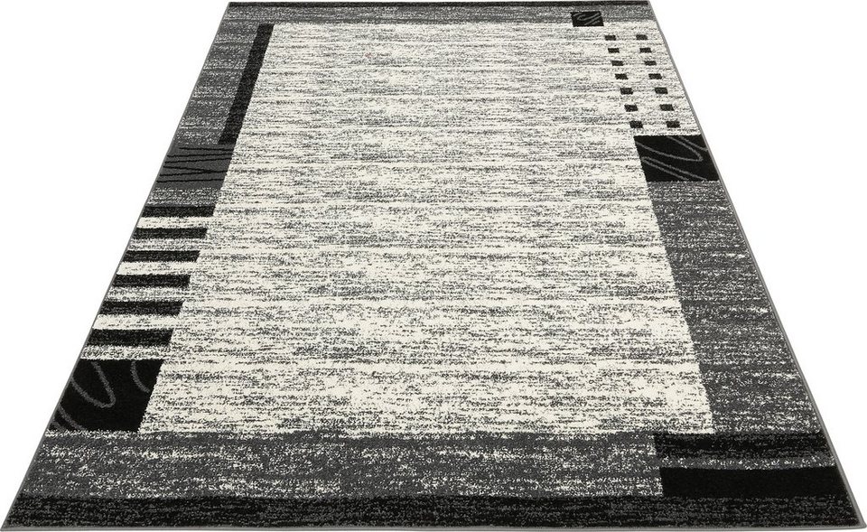 Teppich Jonas, my home, rechteckig, Höhe: 8 mm, flacher Teppich,Kurzflor,  Weich, Pflegeleicht, Elegant, Bordüre