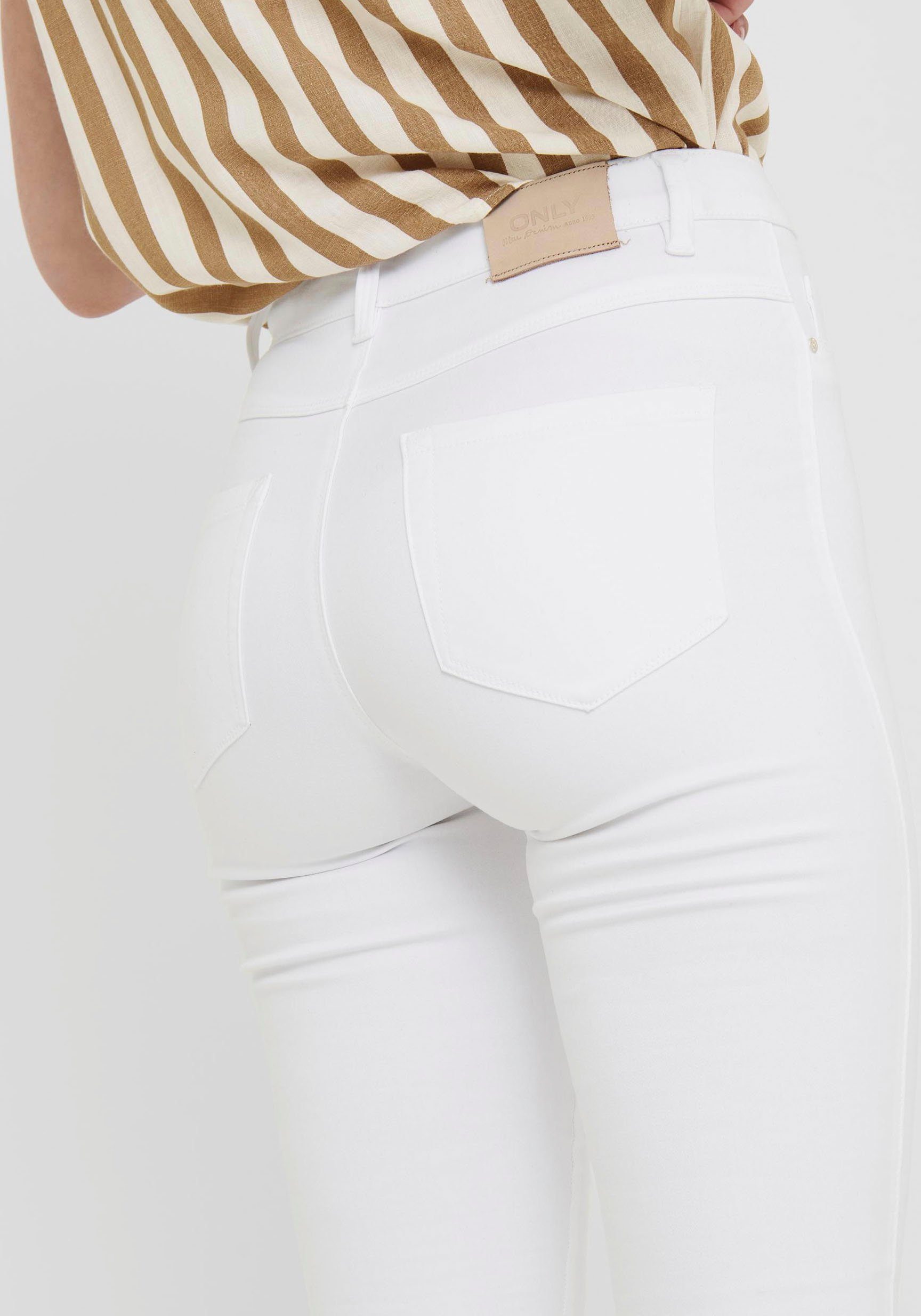 ONLY Skinny-fit-Jeans ONLROYAL – Stretch-Denim mit hohem Bund für optimalen Sitz unifarben, casual, skinny fit, Denim, Eingrifftaschen