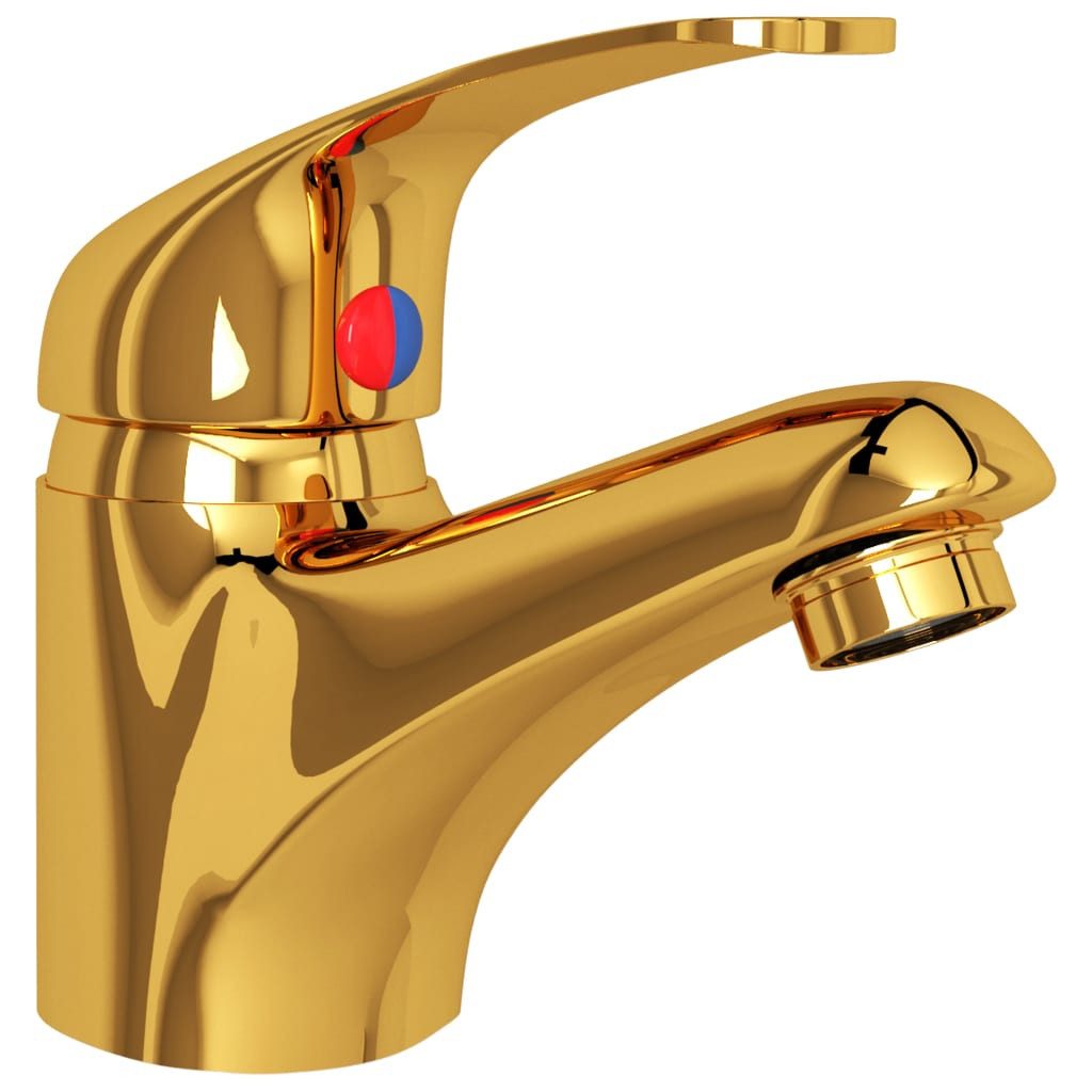 furnicato Waschtischarmatur Mischbatterie Einhebelmischer Gold 13 x 10 cm (1-St) Wasserhahn mit Keramik-Kartusche für Küche oder Badezimmer – Bild 3 von 5