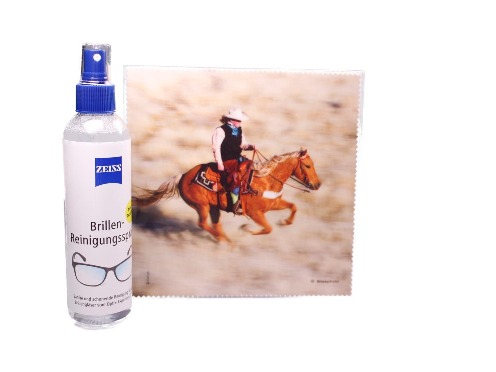 Brillenetui Mikrofasertuch "Westernreiterin" Größe 18,5*18,5 cm von La Kelnet