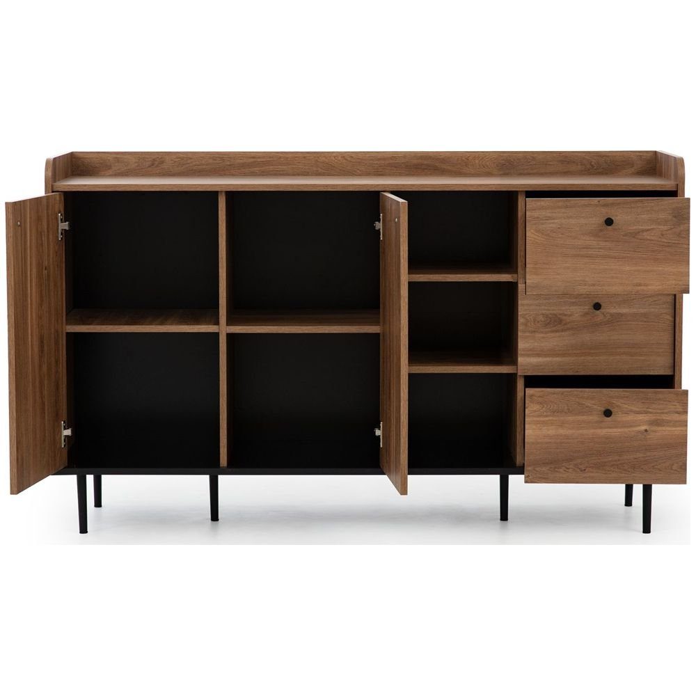 Lomadox Sideboard VAREDO-132, Eiche Nb. Wohnzimmer Möbel im modernen Vintag günstig online kaufen
