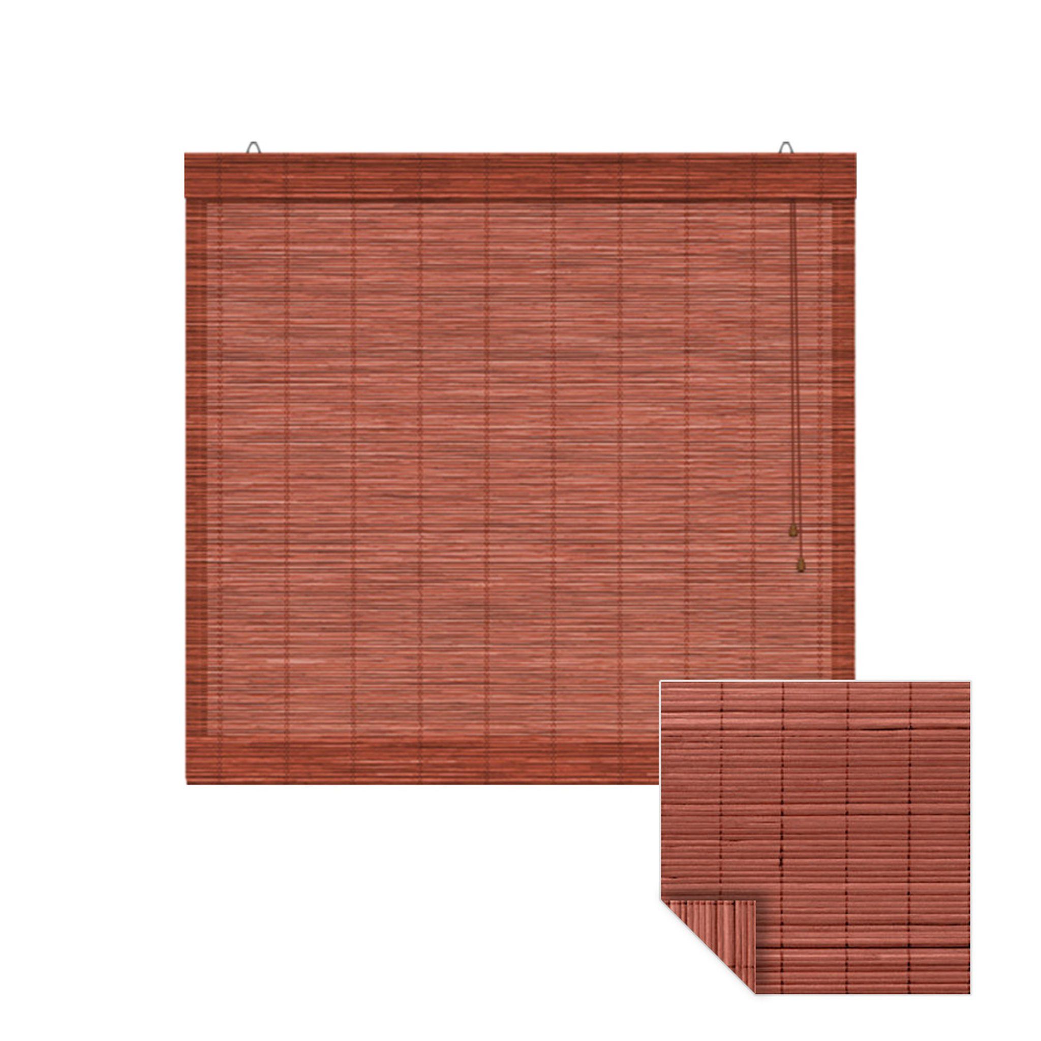 Victoria M. Raffrollo Bambus-Raffrollo, 60 x 130 cm, kirsche, mit Hakenaufhängung, ohne Bohren, freihängend, zum Schrauben, Bambus