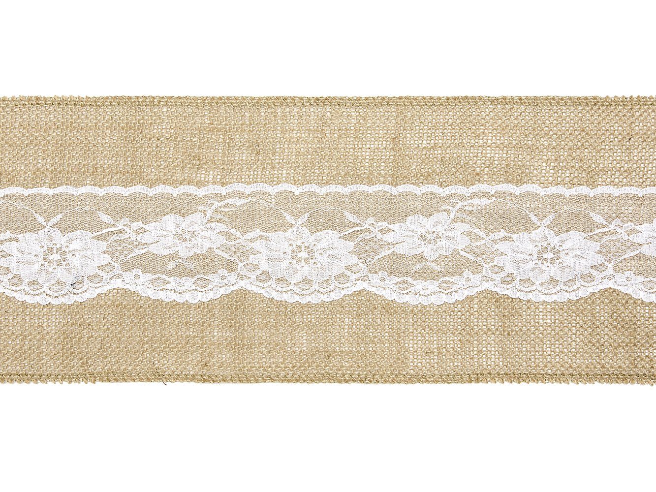 partydeco Platzset, Juteband 15cm mit Spitze günstig online kaufen