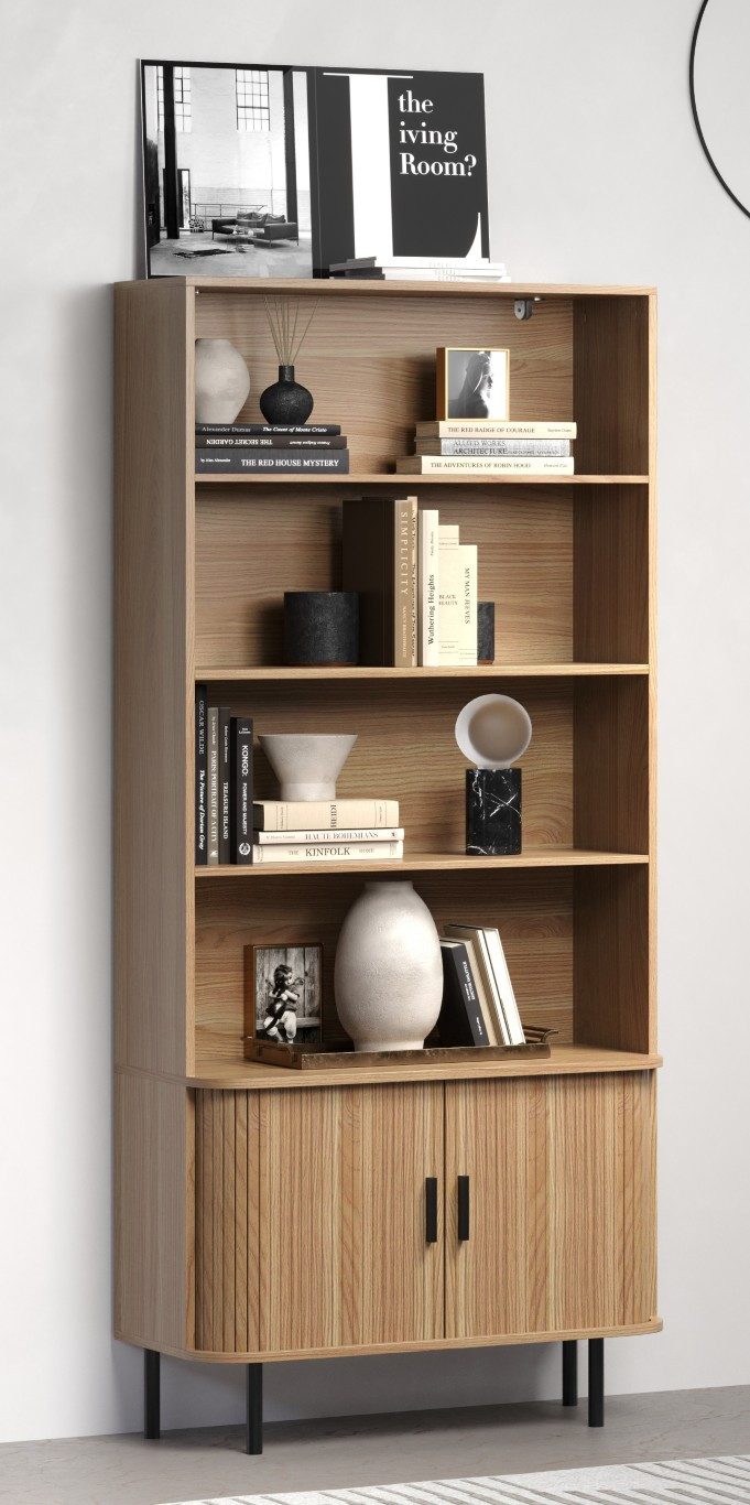Holzbett Regal Standregal Ronin, Eiche