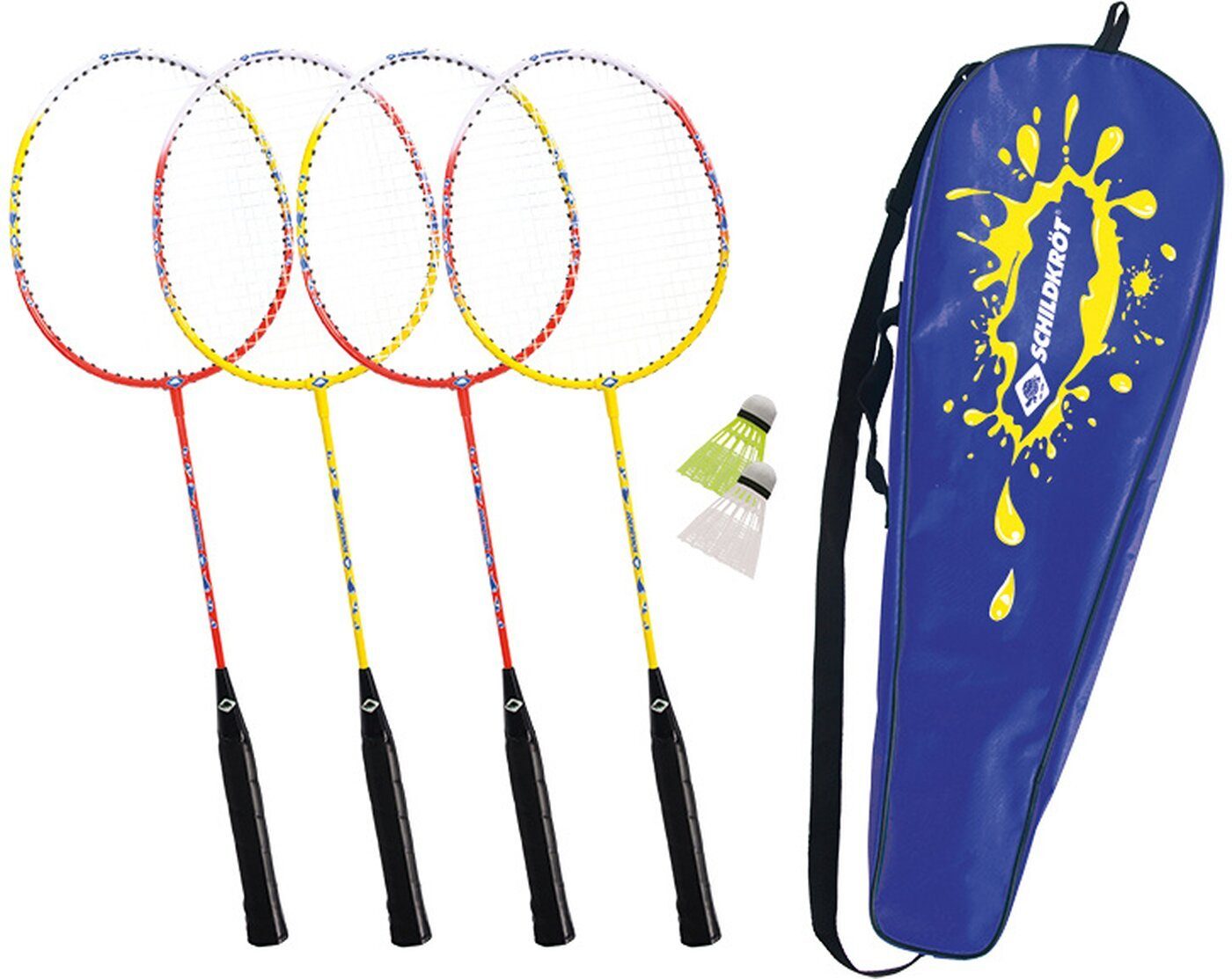 Badmintonschläger SK Badminton Set 4-PLAYER in Tragetasche blue, M-2022 KEINE FARBE