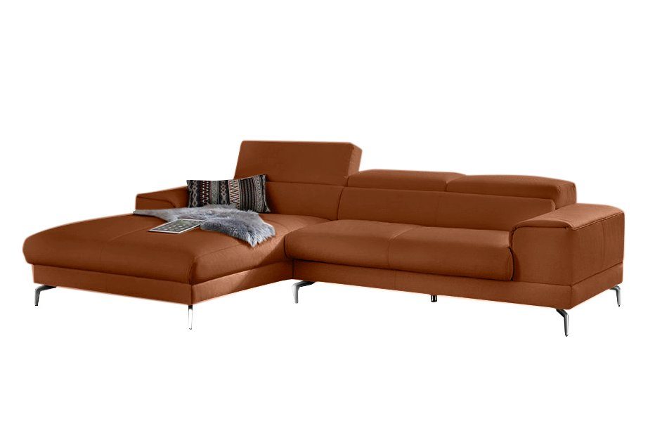 W.SCHILLIG Ecksofa piedroo, Kopfteilverstellung, wahlweise mit Sitztiefenverstellung, Breite 303cm