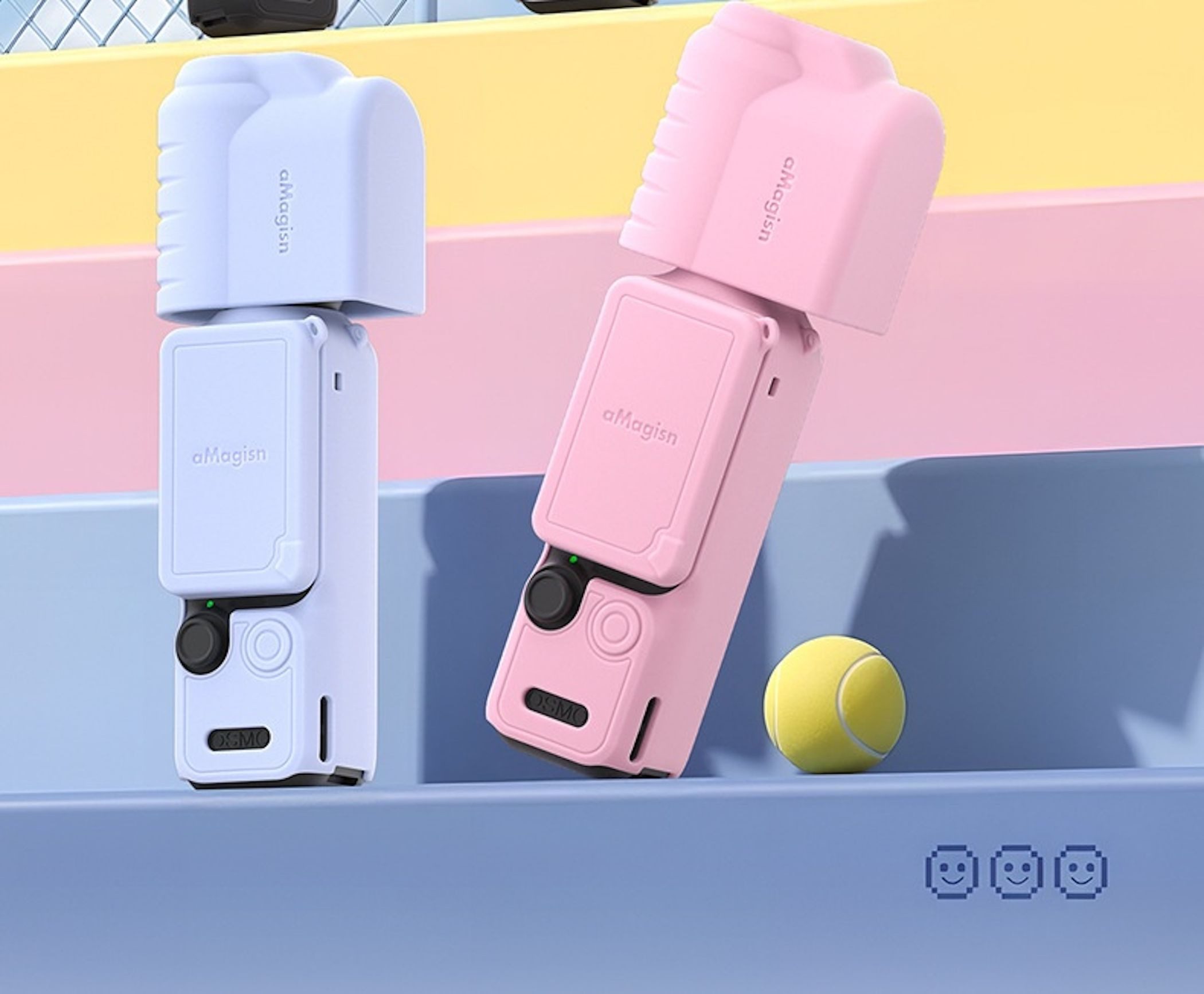Wigento Silikon Schutzhülle Shockproof für DJI Osmo Pocket 4 Zubehör Lila Zubehör Drohne (Kompakt, Leicht, Flexibel, Stoßhemmend, Passgenau) – Bild 3 von 5