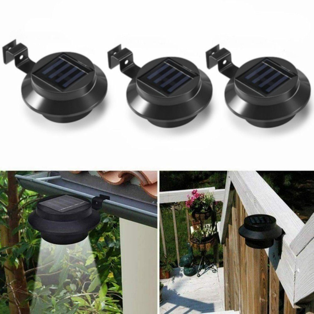 Wegeleuchte LED 3x oyajia Solarleuchte Dachrinnenleuchten LED Solarlampe