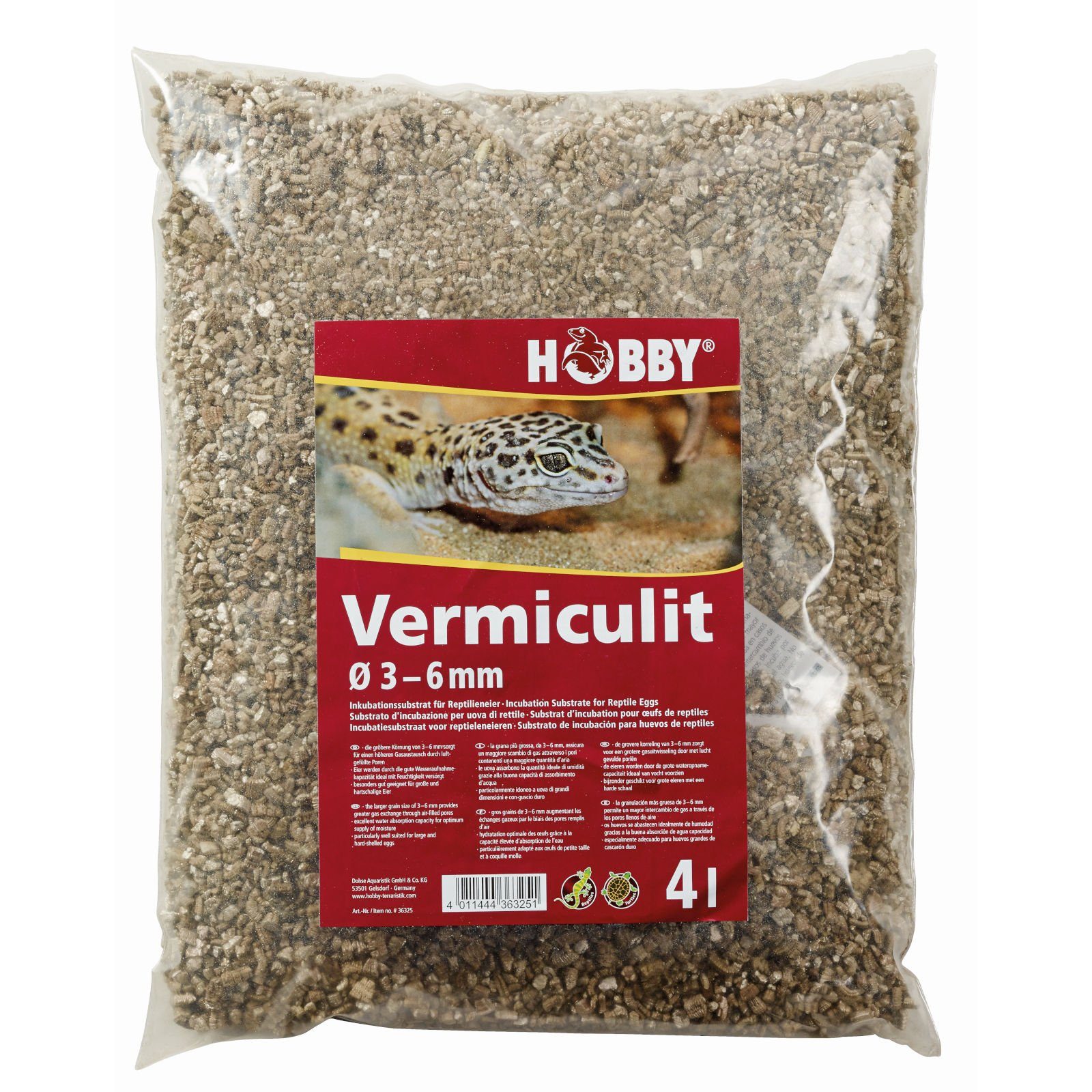 Terrarien-Substrat Vermiculit, Ø 3-6 mm, 4 Liter