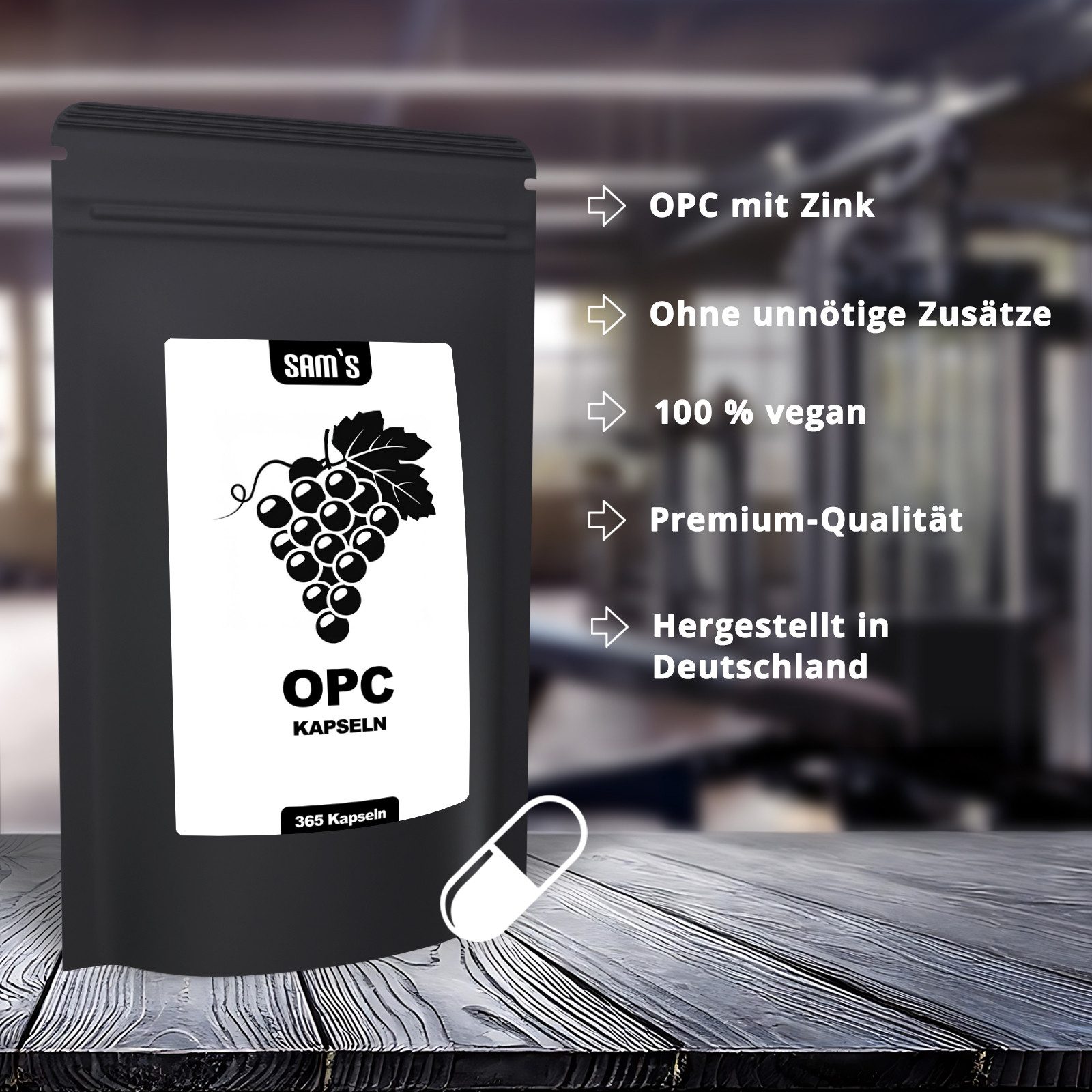 SAM'S OPC Kapseln, 365 St., 292 g, Mit Zink
