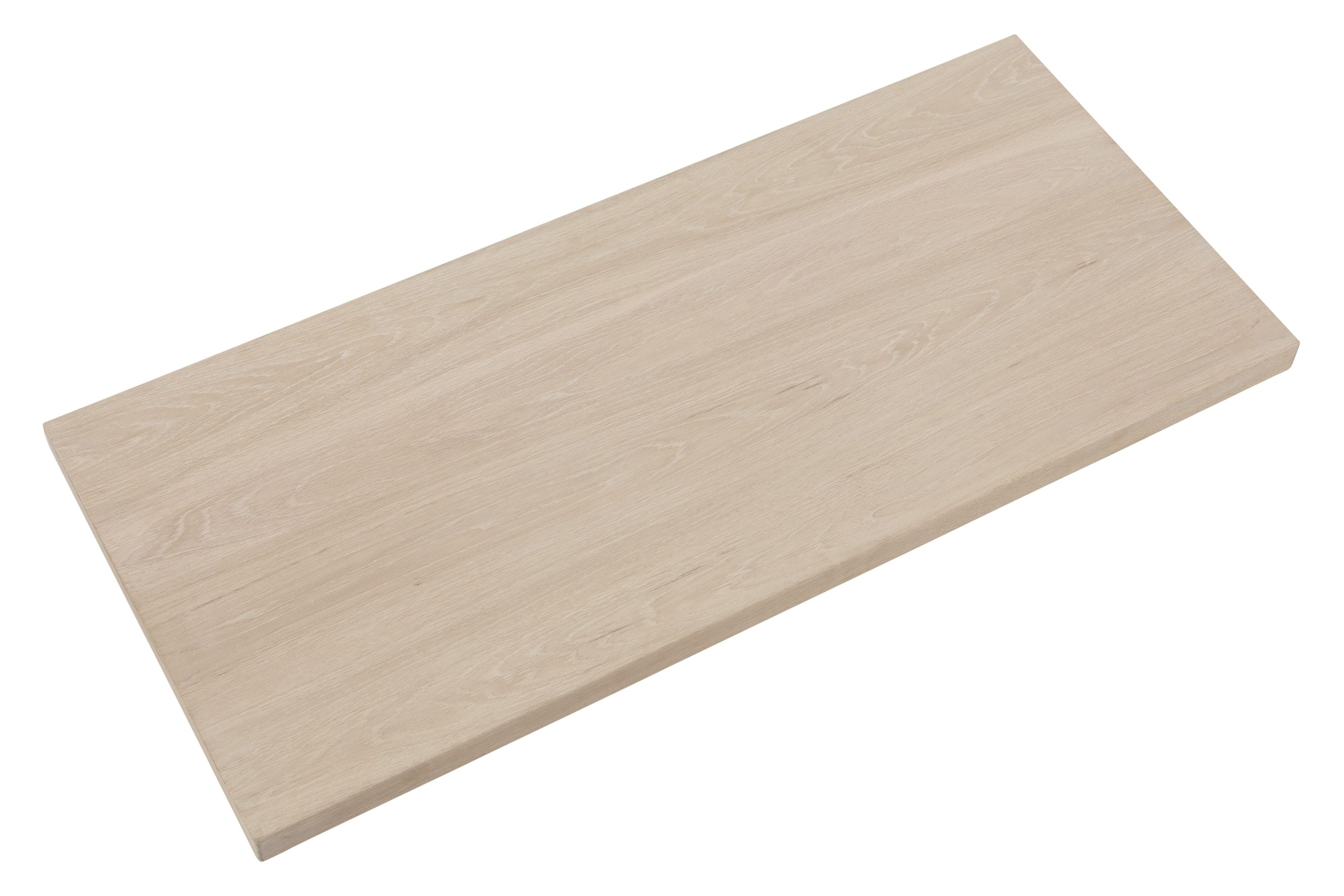 Einlegetischplatte in Eiche weiss pigmentiert - 43x3,6x95cm (BxHxT)