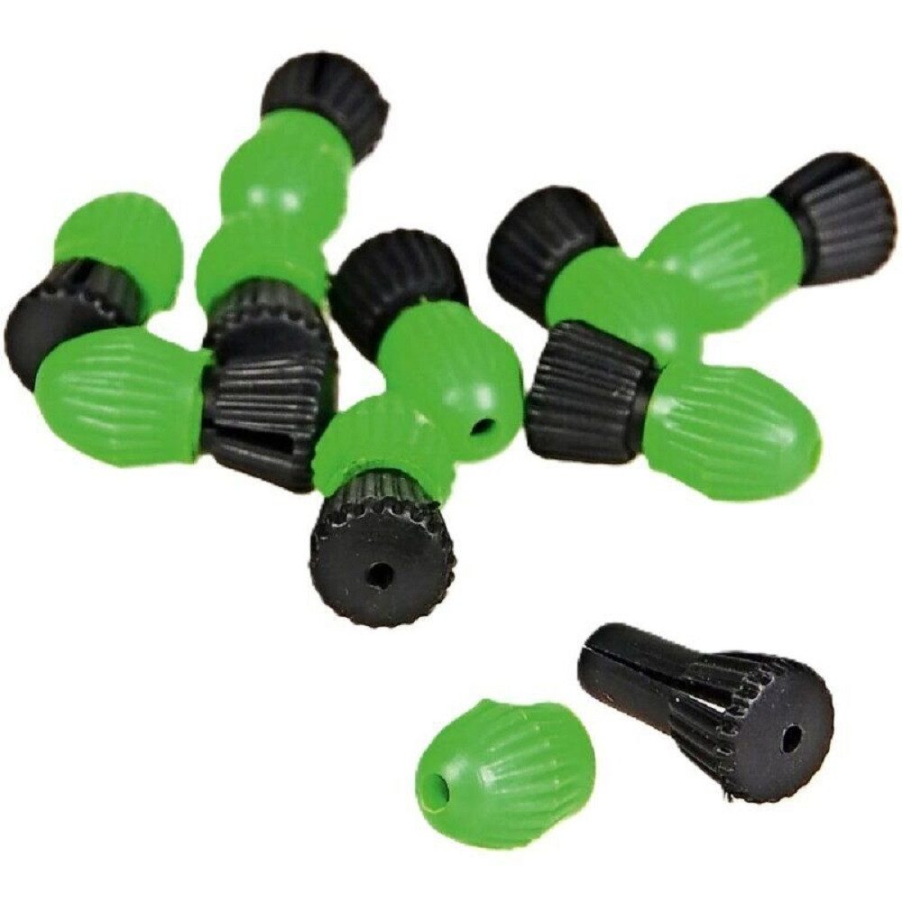 MADCAT Шнур стопор MADCAT Super Stops - Blei oder Позыstopper Waller 10 Stück - Gr. L/XL, (10-St), Farbe Grün/Schwarz