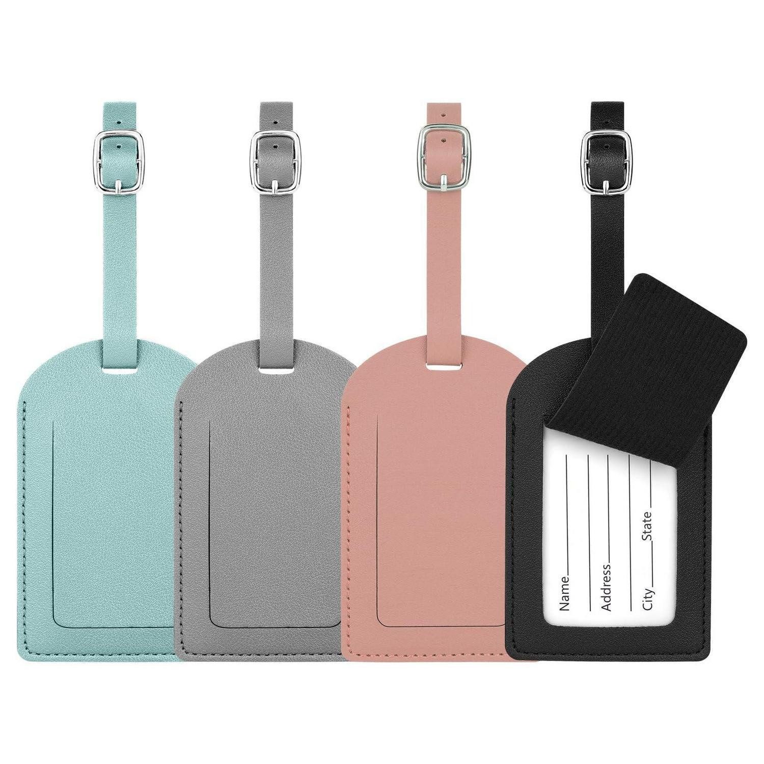LuxusKollektion Gepäckanhänger Kofferanhänger Gepäckanhänger Namensschild Adressschild 4er 4PCS A