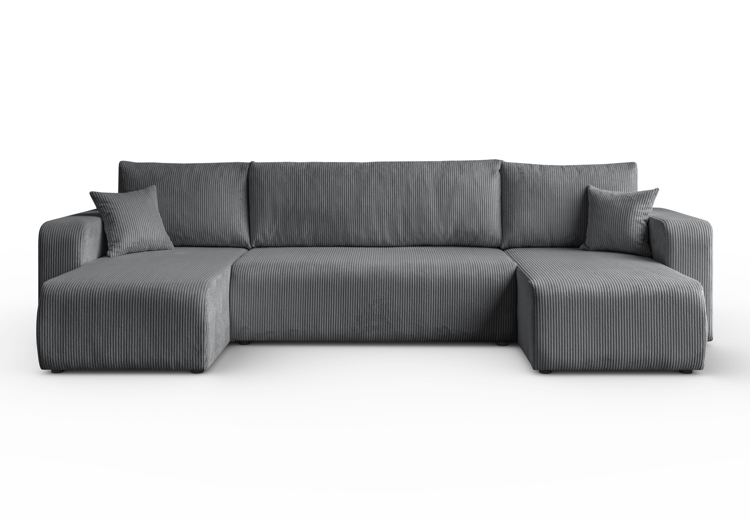 Lookway Big-Sofa PRESTIGE U-Form Couch, Cord-Stoff, mit Bettfunktion und Bettkasten