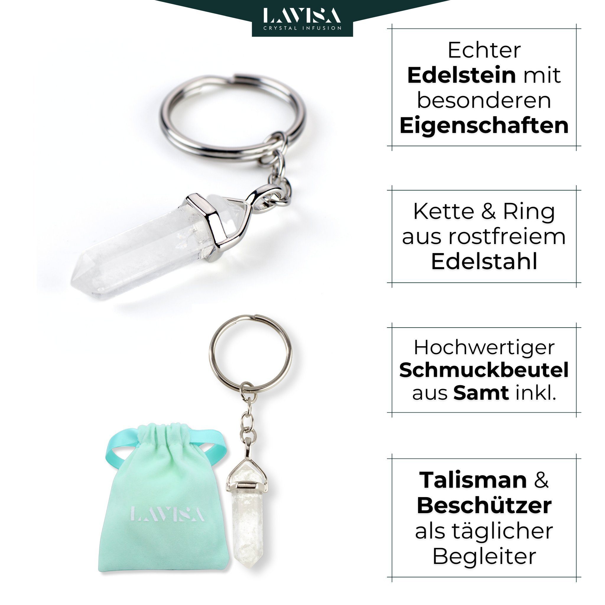 LAVISA Anhänger Schlüssel Edelstein - Schlüsselanhänger günstig online kaufen