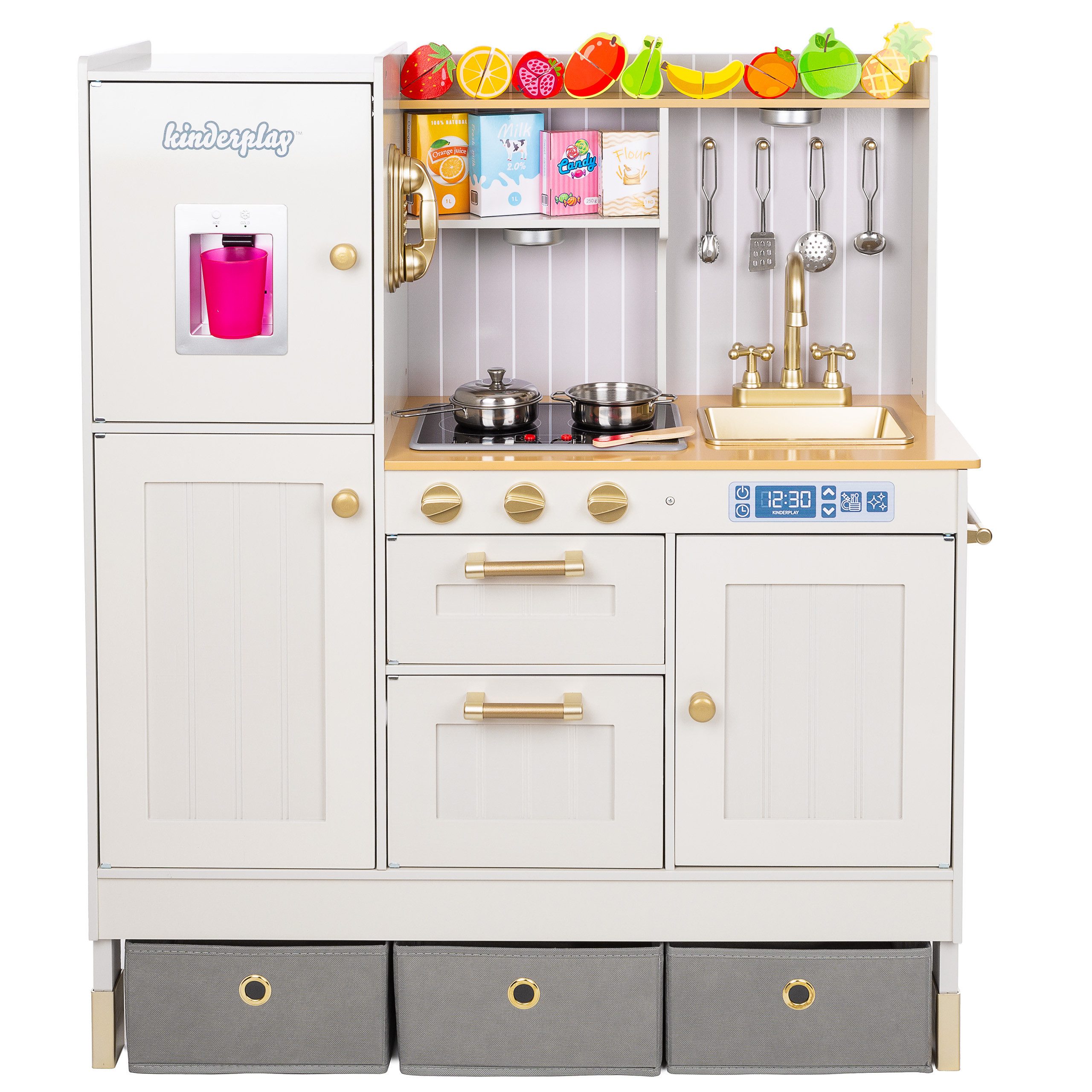 Spielküche Kinderküche Holz für Kinder - Zwei Höhenstufen 89 cm und 103 cm