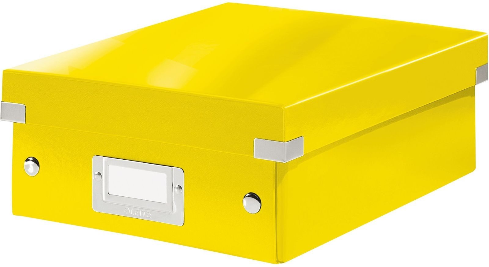 LEITZ Aufbewahrungsbox Organisationsbox Click & Store Wow Klein Graukarton gelb (6 Stück)