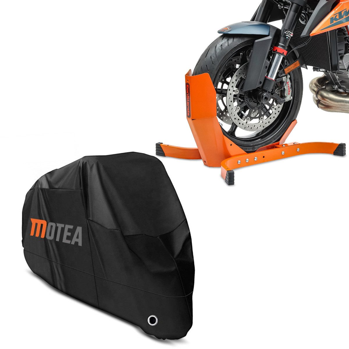 ConStands Schraube Set: Motorradwippe Easy-Plus bis 21 Zoll orange # mit Motorrad Abdeckp