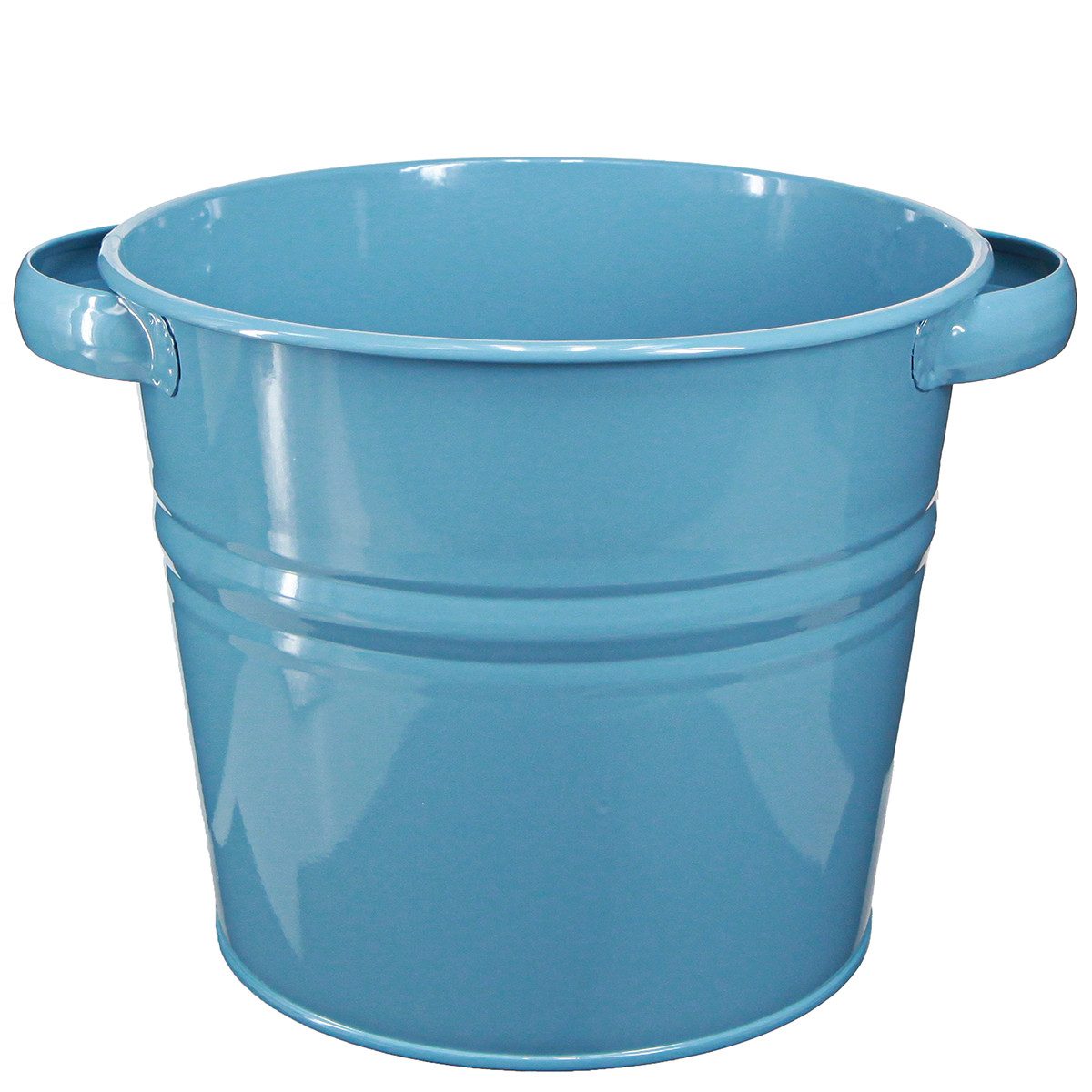 Florists Products Übertopf Deko Topf Blumenkübel Pflanzenkübel Metall Blau