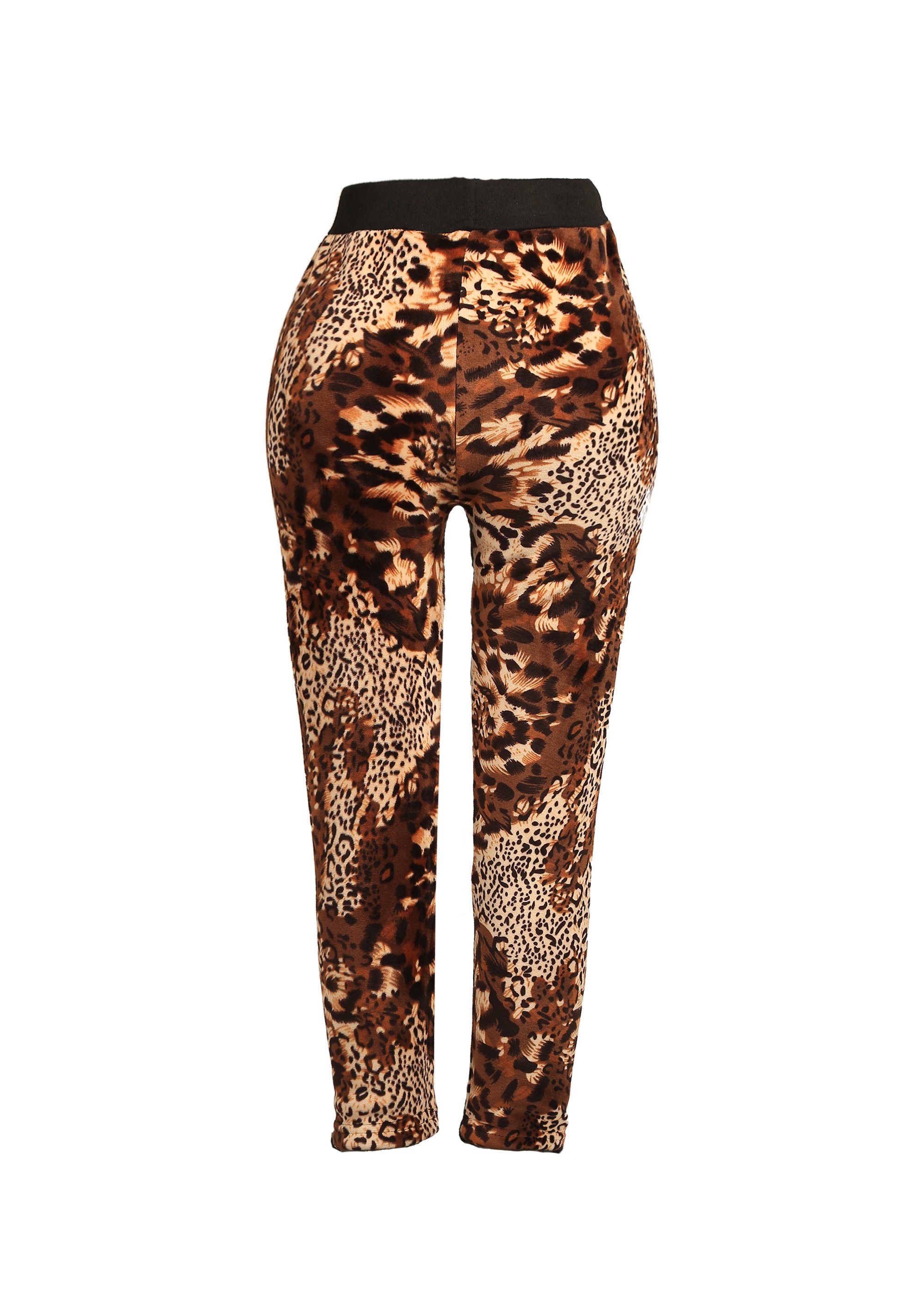 Family coolem Trends mit Thermoleggings Leopardenmuster