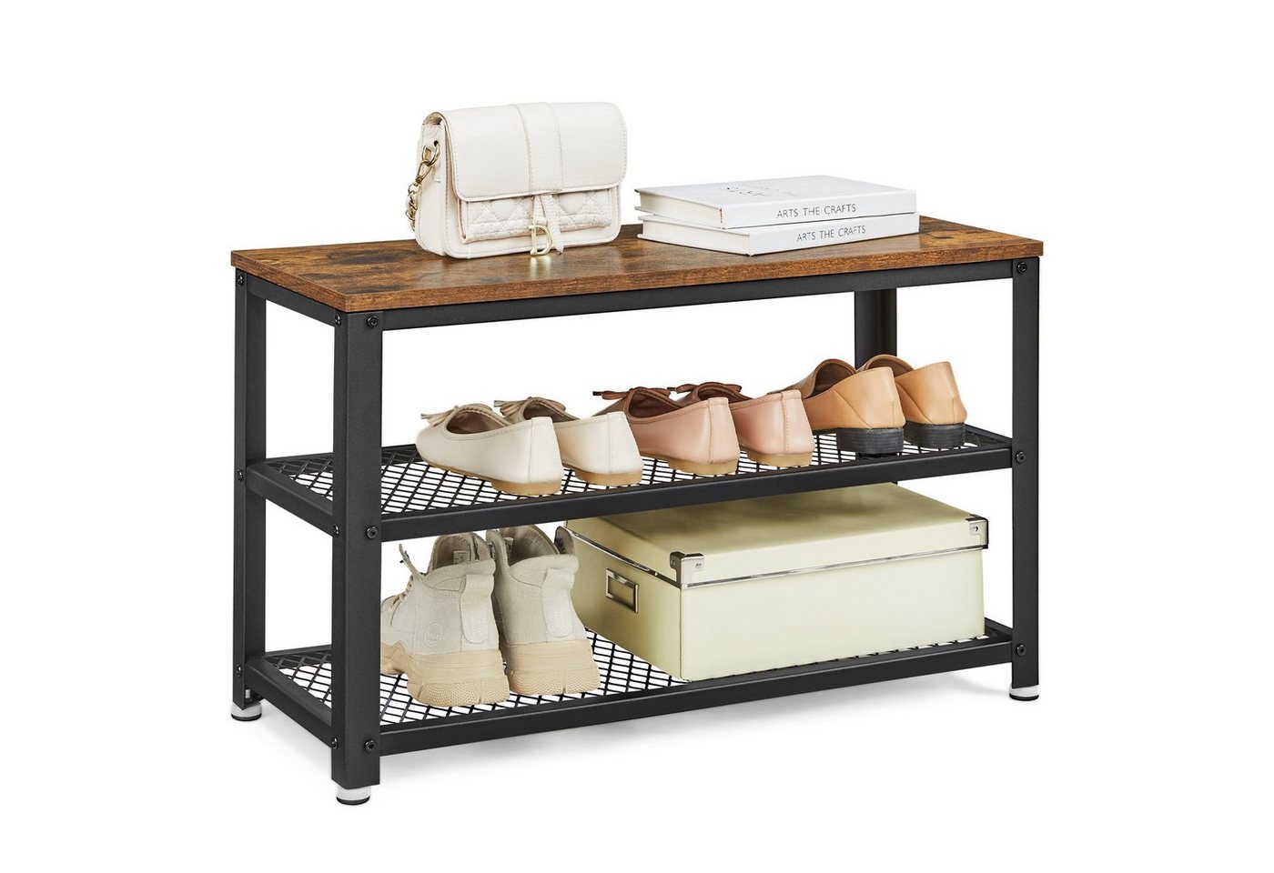 VASAGLE Schuhbank, Schuhregal, 73 x 30 x 45 cm (L x B x H)