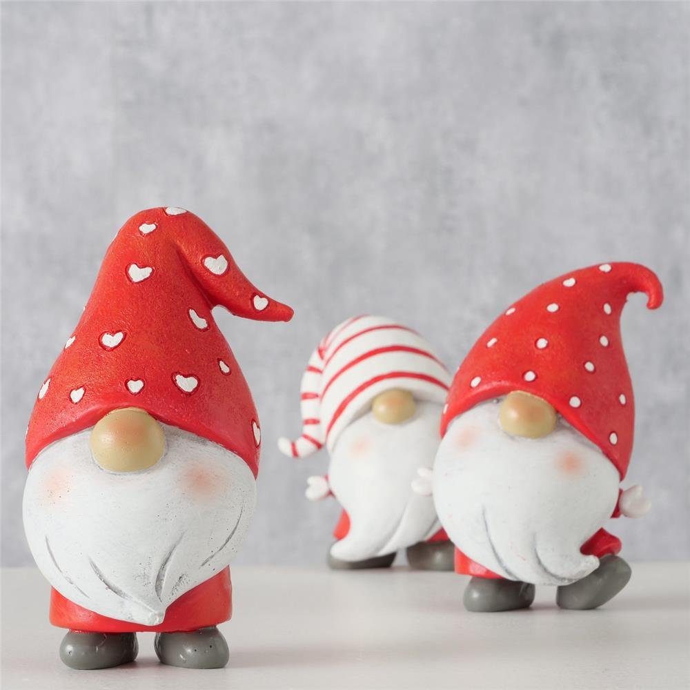 BOLTZE Weihnachtsfigur Dekofigur Wichtel Nicky rot 12 cm, 1 Stück zufällige Variante, Weihnachtsdekoration