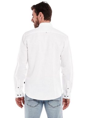 Engbers Langarmhemd Langarm-Hemd mit Leinenanteil