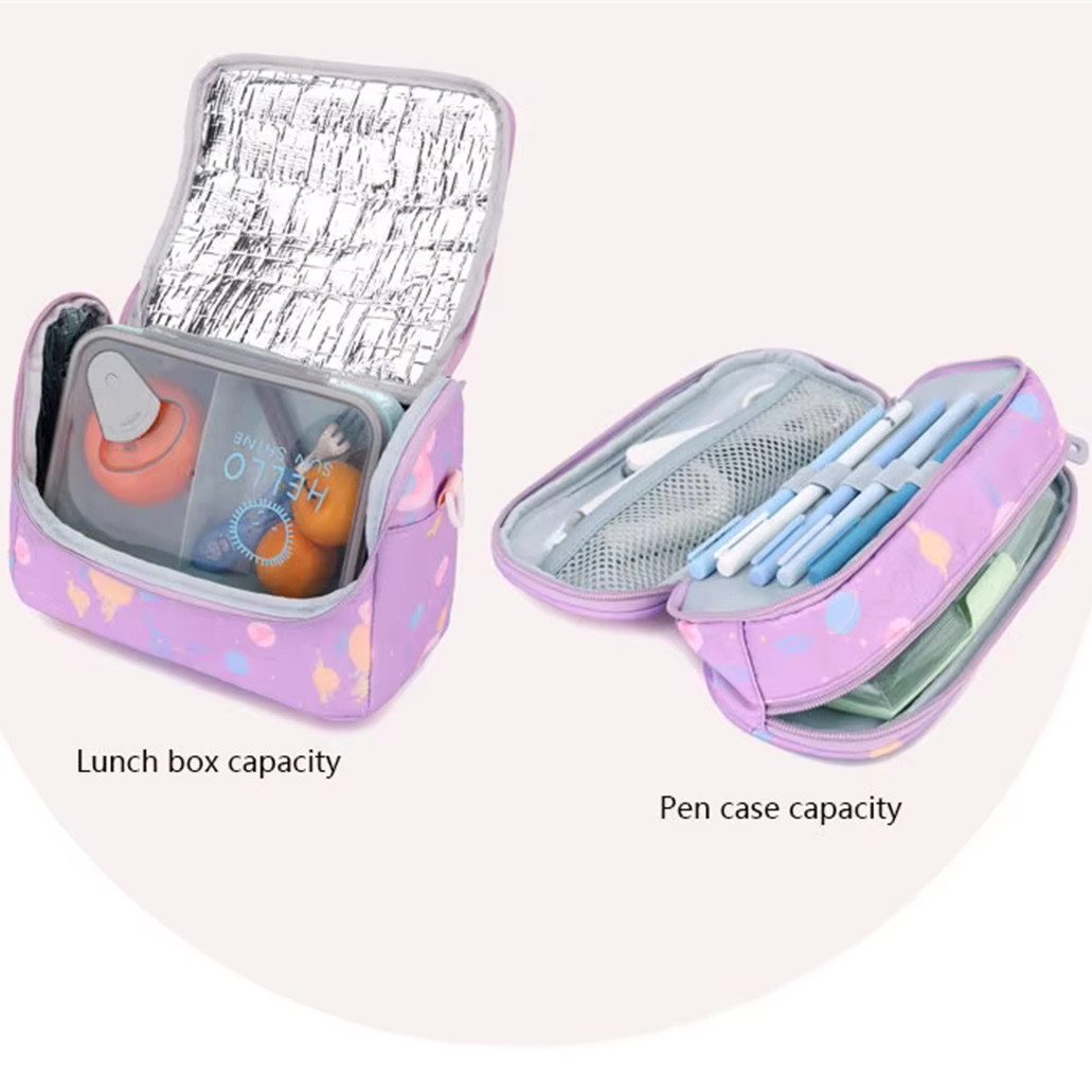 MOPUEA Schulrucksack Rucksack Schultaschen 3er Set Schule Mädchen Jungen Teenager (Turnbeutel Seitentasche, Laptopfach, Wasserabweisend Schulranzen, 3-tlg., mit – Bild 5 von 5