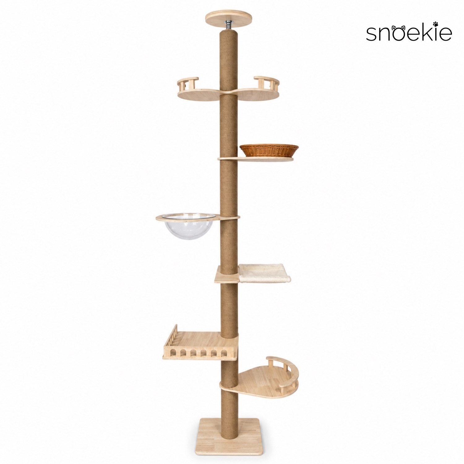SNOEKIE Kratzbaum SNOEKIE Kratzbaum deckenhoch bis 270 cm mit 11,5 cm Sisalstämmen, Deckenhoher Kratzbaum bis 270 cm